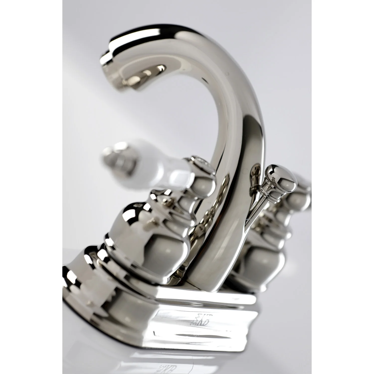 Kingston Heirloom KB5616PL - Restoration Double-Handle 3-Hole Deck Mount 4-Inch Centerset Bathroom Faucet with Pop-Up Drain, Polished Nickel - Image 12