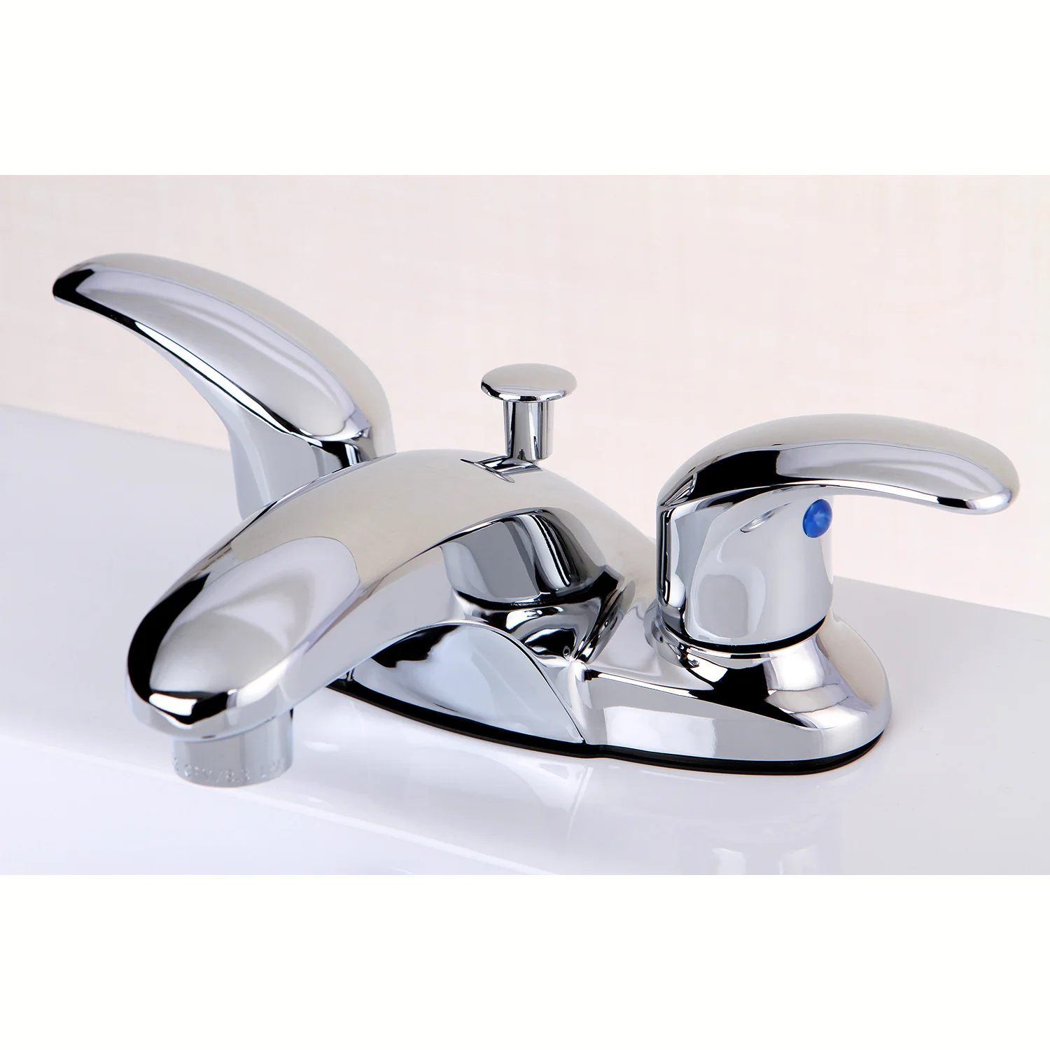 Kingston Tulare KB6621LL - Legacy Double-Handle 3-Hole Deck Mount 4-Inch Centerset Bathroom Faucet with Pop-Up Drain, Polished Chrome - Image 2