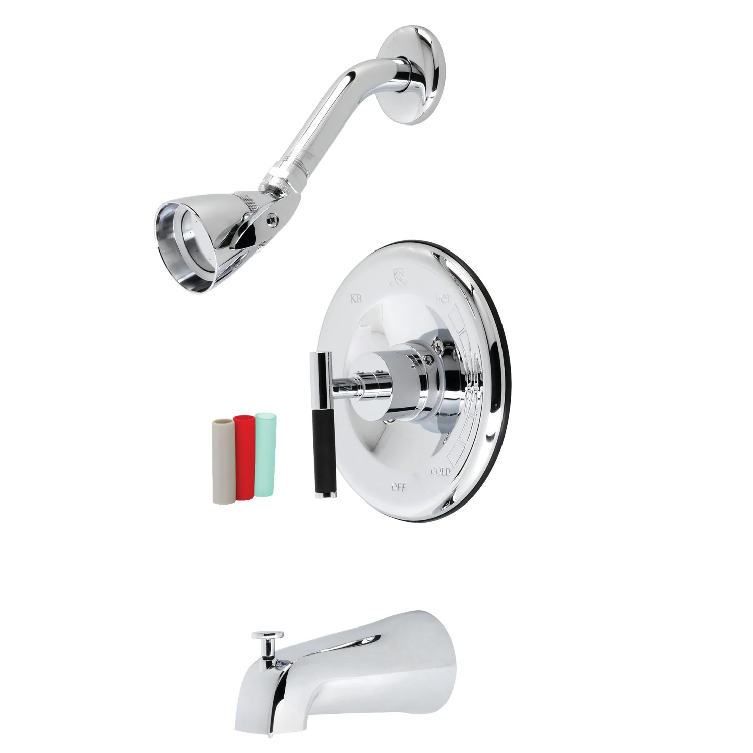 Kingston Sona KB6631CKL - Kaiser Single-Handle Pressure Balanced Tub and Shower Faucet, Polished Chrome