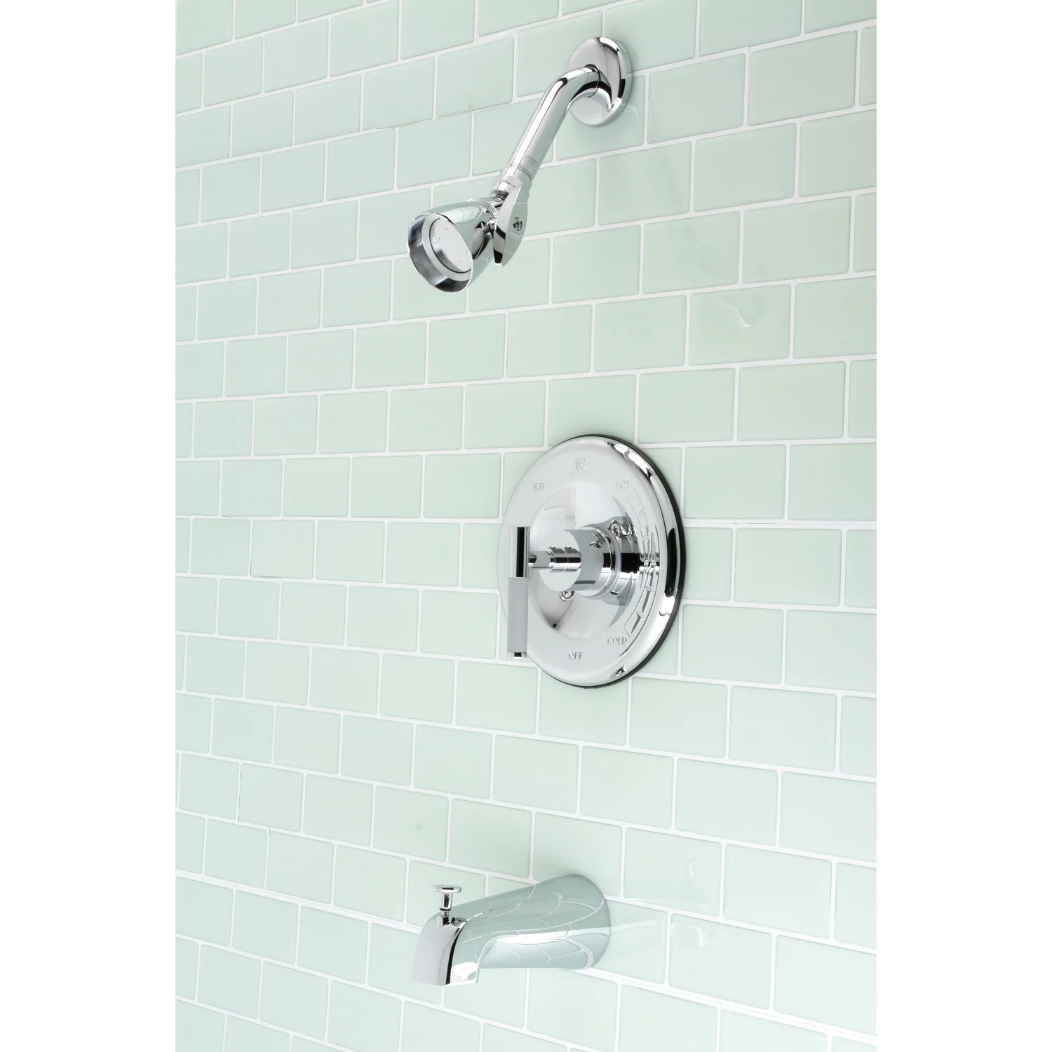 Kingston Sona KB6631CKL - Kaiser Single-Handle Pressure Balanced Tub and Shower Faucet, Polished Chrome - Image 4