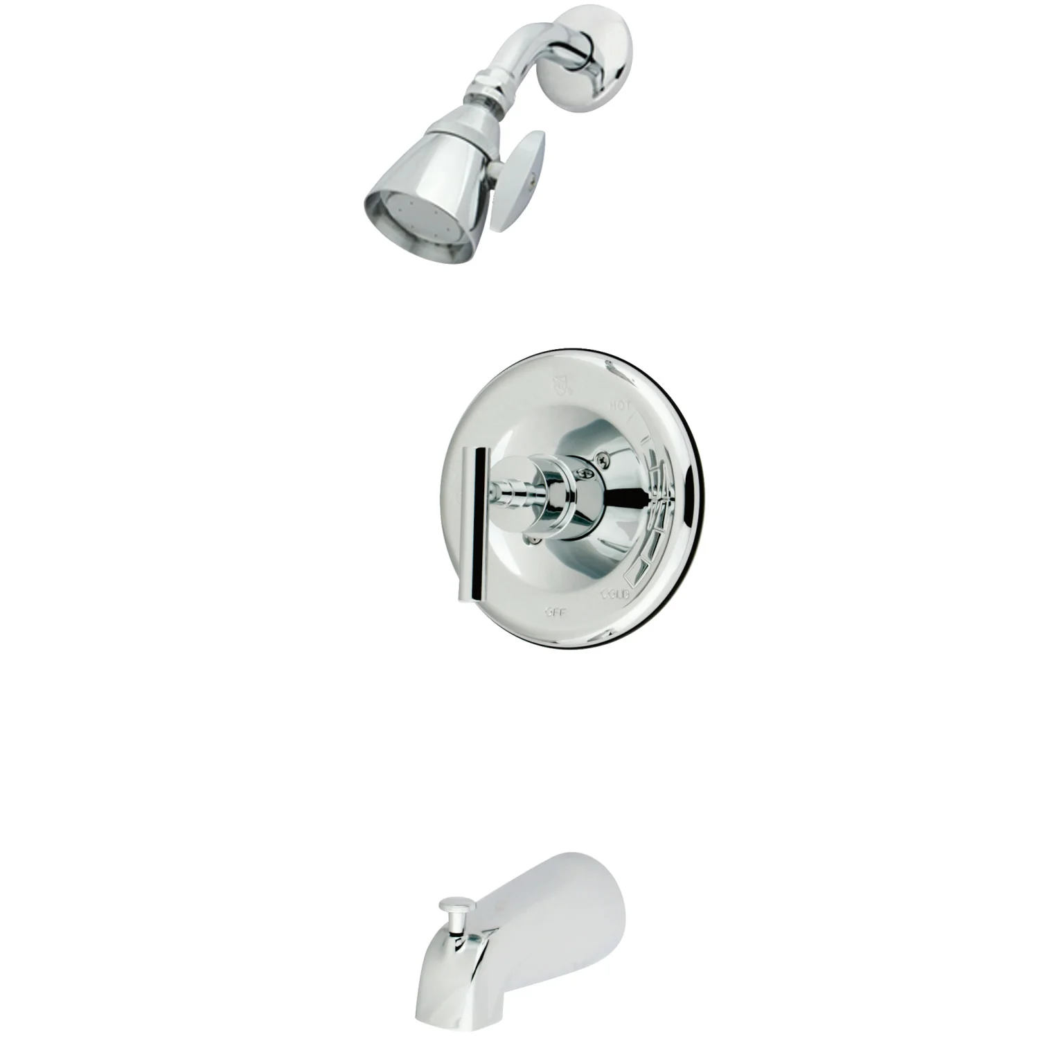 Kingston Sona KB6631CML - Manhattan Single-Handle Pressure Balanced Tub and Shower Faucet, Polished Chrome