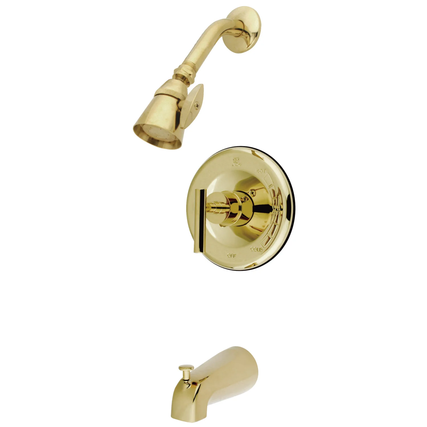 Kingston Sona KB6632CML - Manhattan Single-Handle Pressure Balanced Tub and Shower Faucet, Polished Brass
