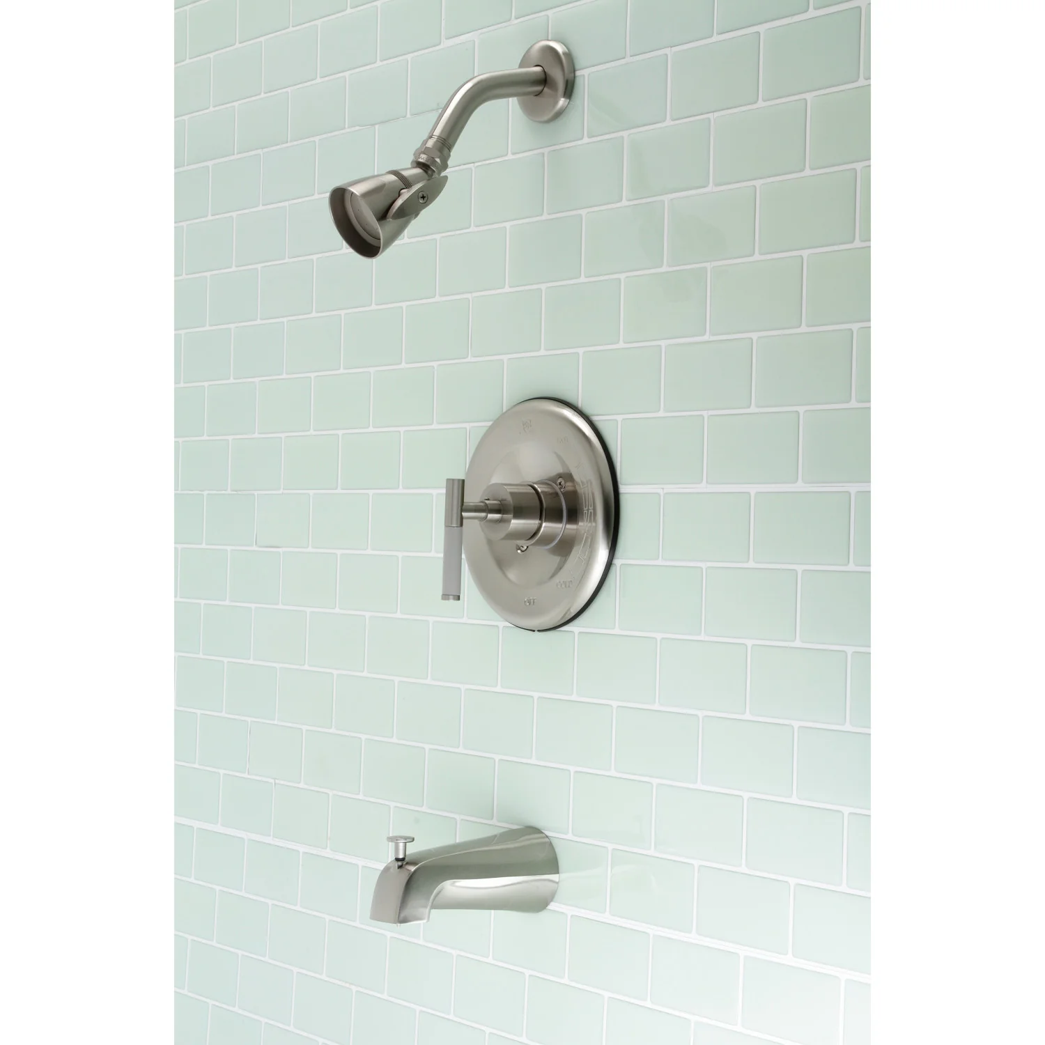 Kingston Sona KB6638CKL - Kaiser Single-Handle Pressure Balanced Tub and Shower Faucet, Brushed Nickel - Image 4