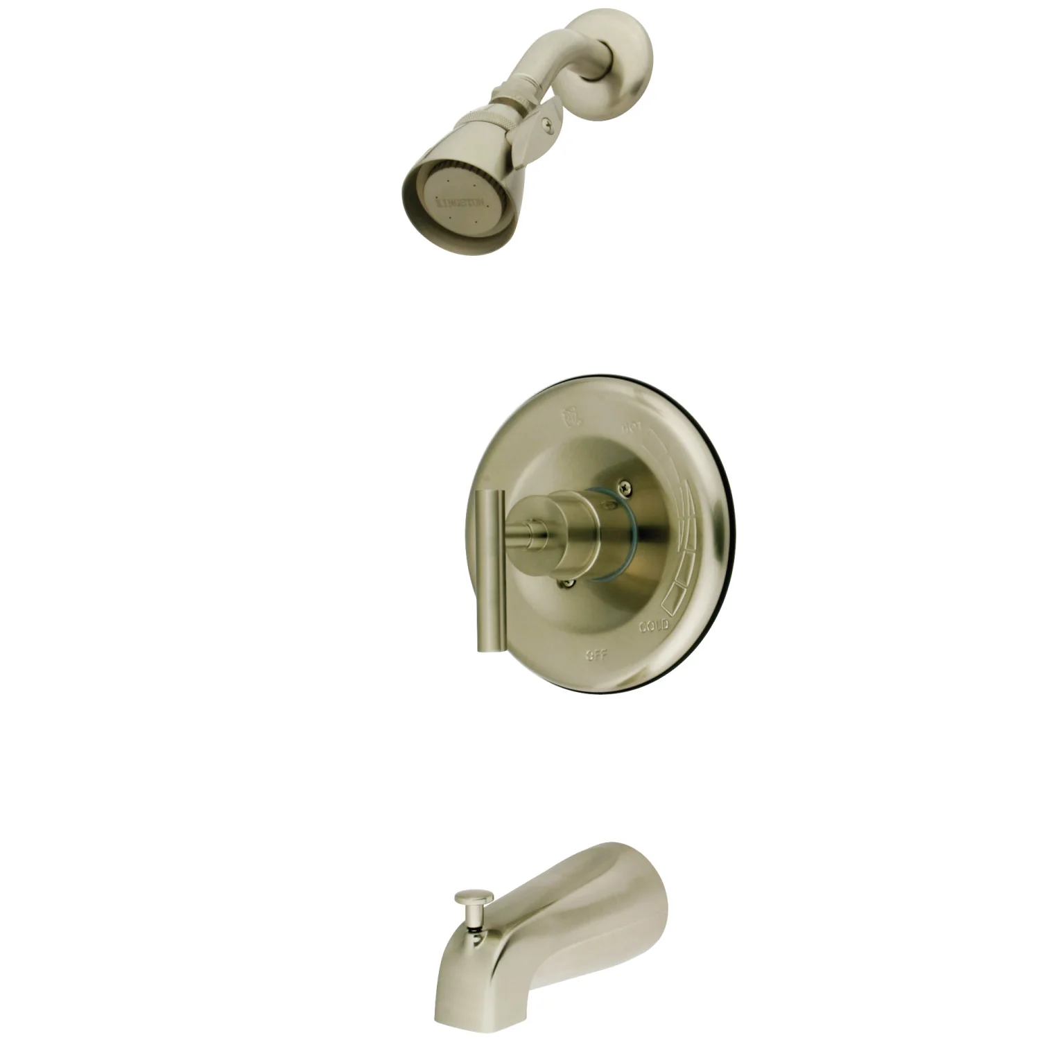 Kingston Sona KB6638CML - Manhattan Single-Handle Pressure Balanced Tub and Shower Faucet, Brushed Nickel