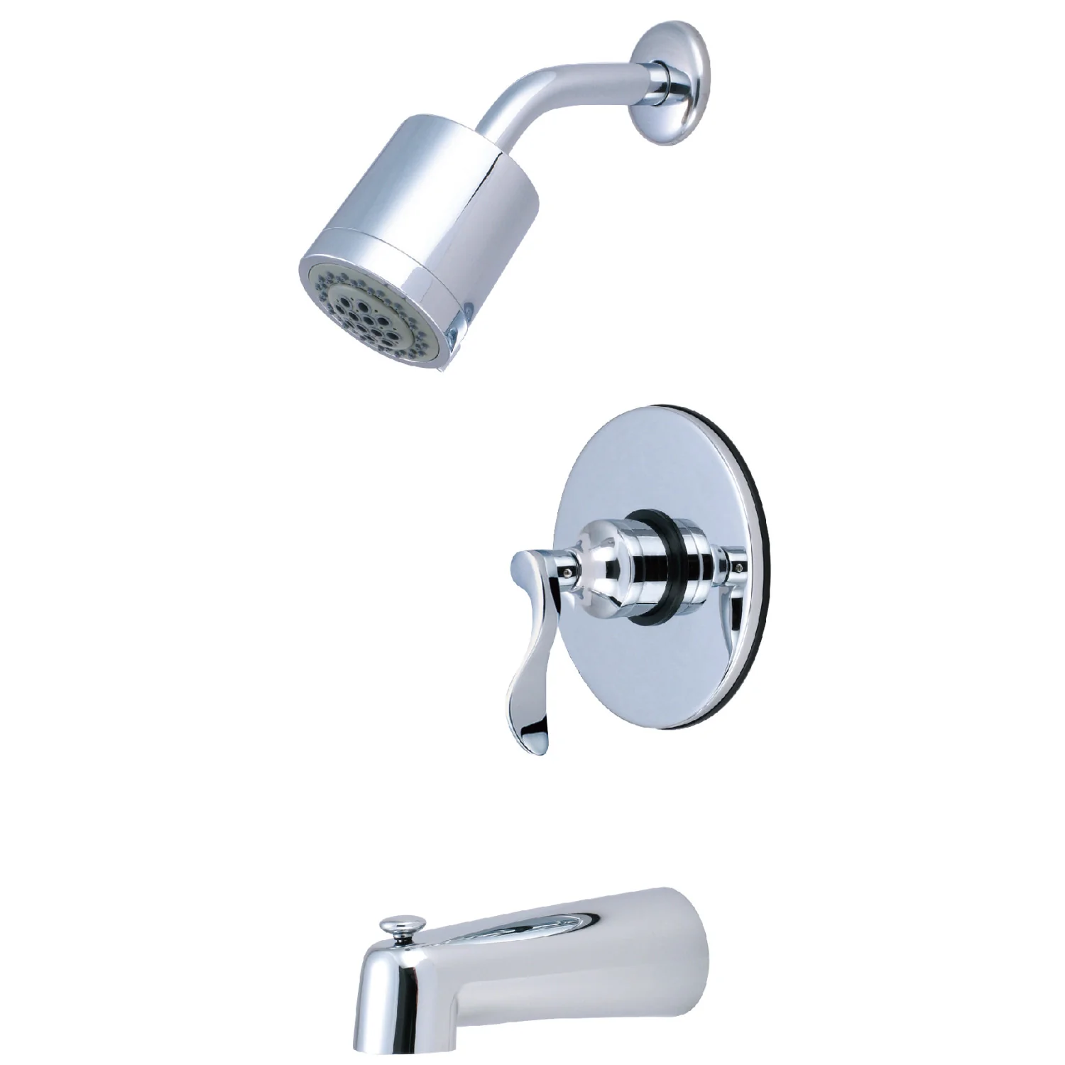 Kingston Tulare KB6691DFL - NuFrench Single-Handle Pressure Balanced Tub and Shower Faucet, Polished Chrome