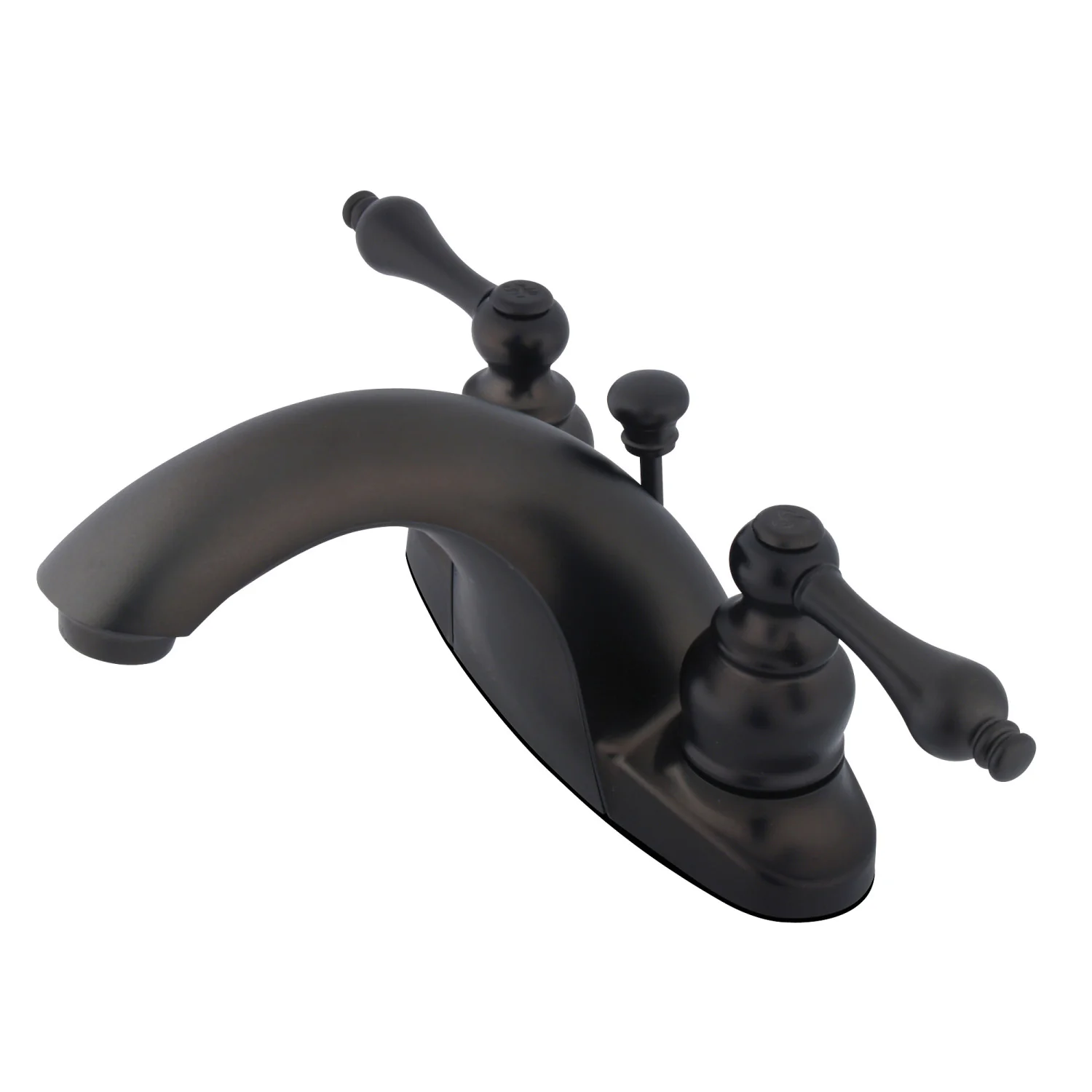 Kingston Heirloom KB7645AL - English Country Double-Handle 3-Hole Deck Mount 4-Inch Centerset Bathroom Faucet with Pop-Up Drain, Oil Rubbed Bronze