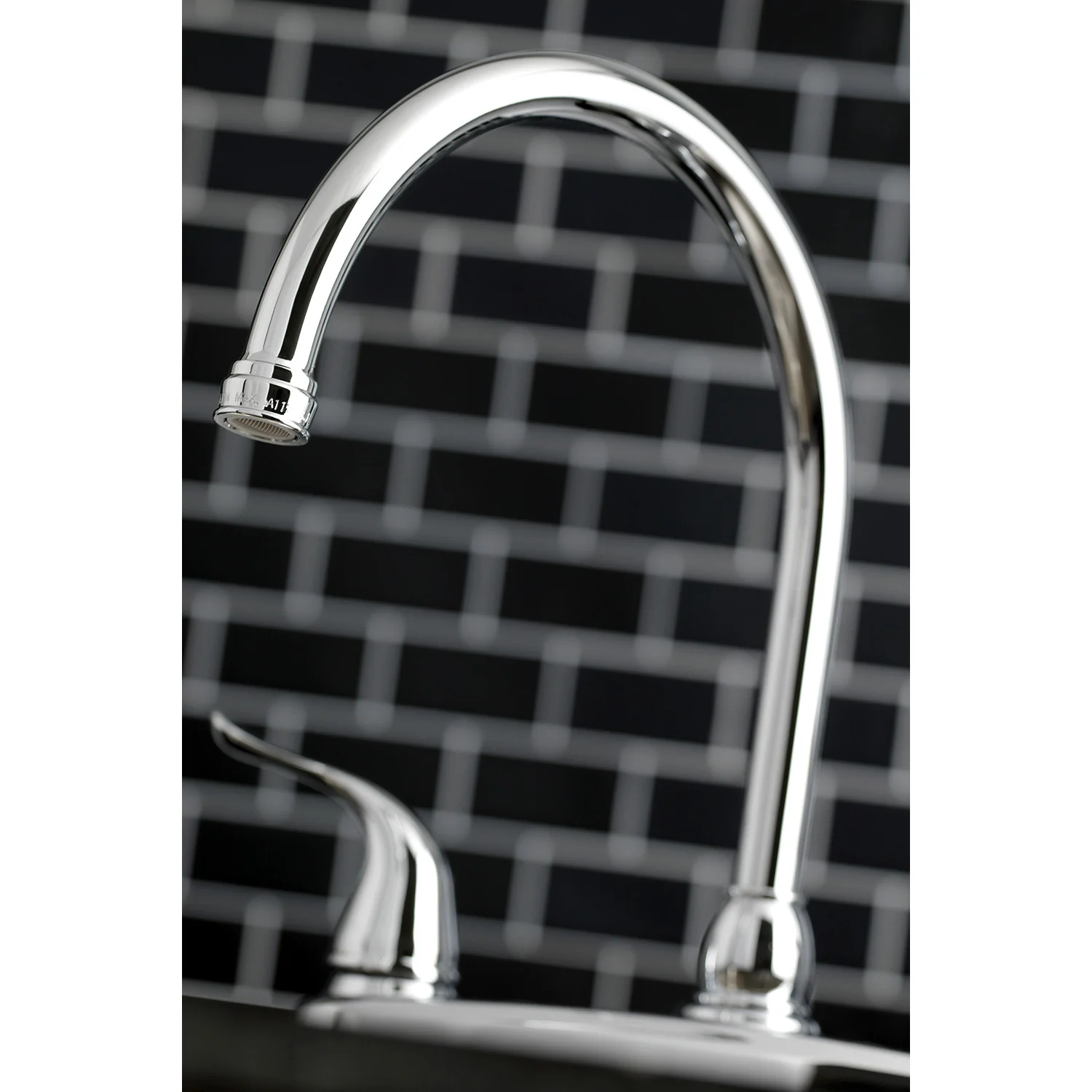 Kingston Tulare KB791YL - Yosemite Two-Handle 4-Hole 8" Centerset Kitchen Faucet with Side Sprayer, Polished Chrome - Image 4