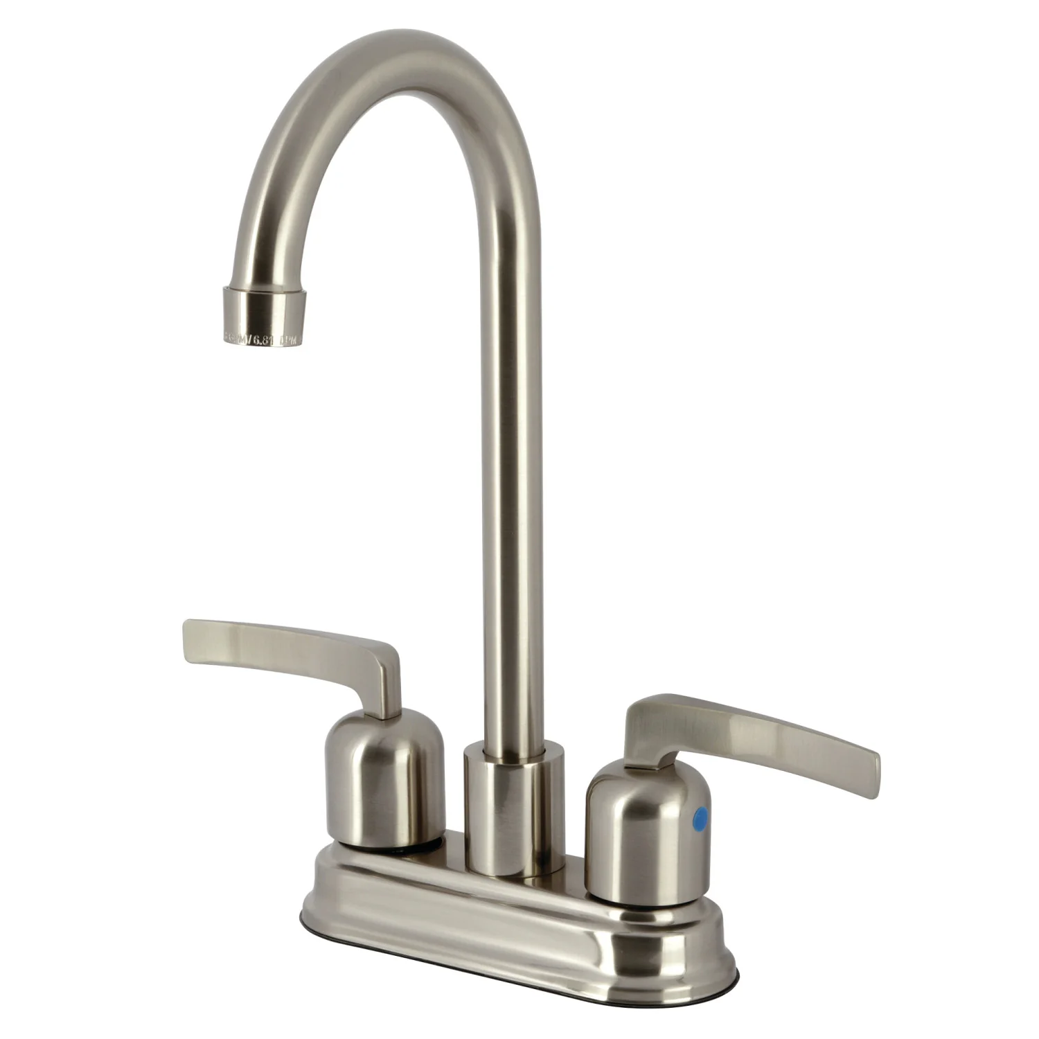 Kingston Tulare KB8498EFL - Centurion Two-Handle 2-Hole Deck Mount Bar Faucet, Brushed Nickel