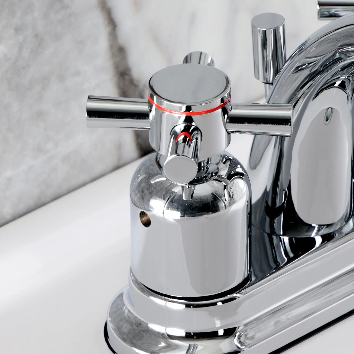 Kingston Tulare KB8611DX - Concord Double-Handle 3-Hole Deck Mount 4-Inch Centerset Bathroom Faucet with Pop-Up Drain, Polished Chrome - Image 7