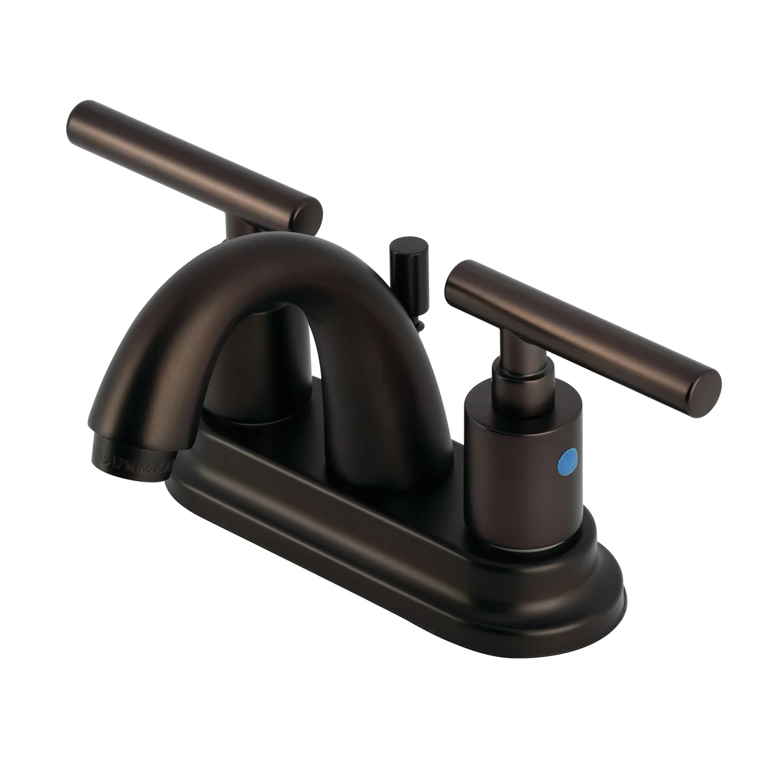 Kingston Tulare KB8615CML - Manhattan Double-Handle 3-Hole Deck Mount 4-Inch Centerset Bathroom Faucet with Pop-Up Drain, Oil Rubbed Bronze
