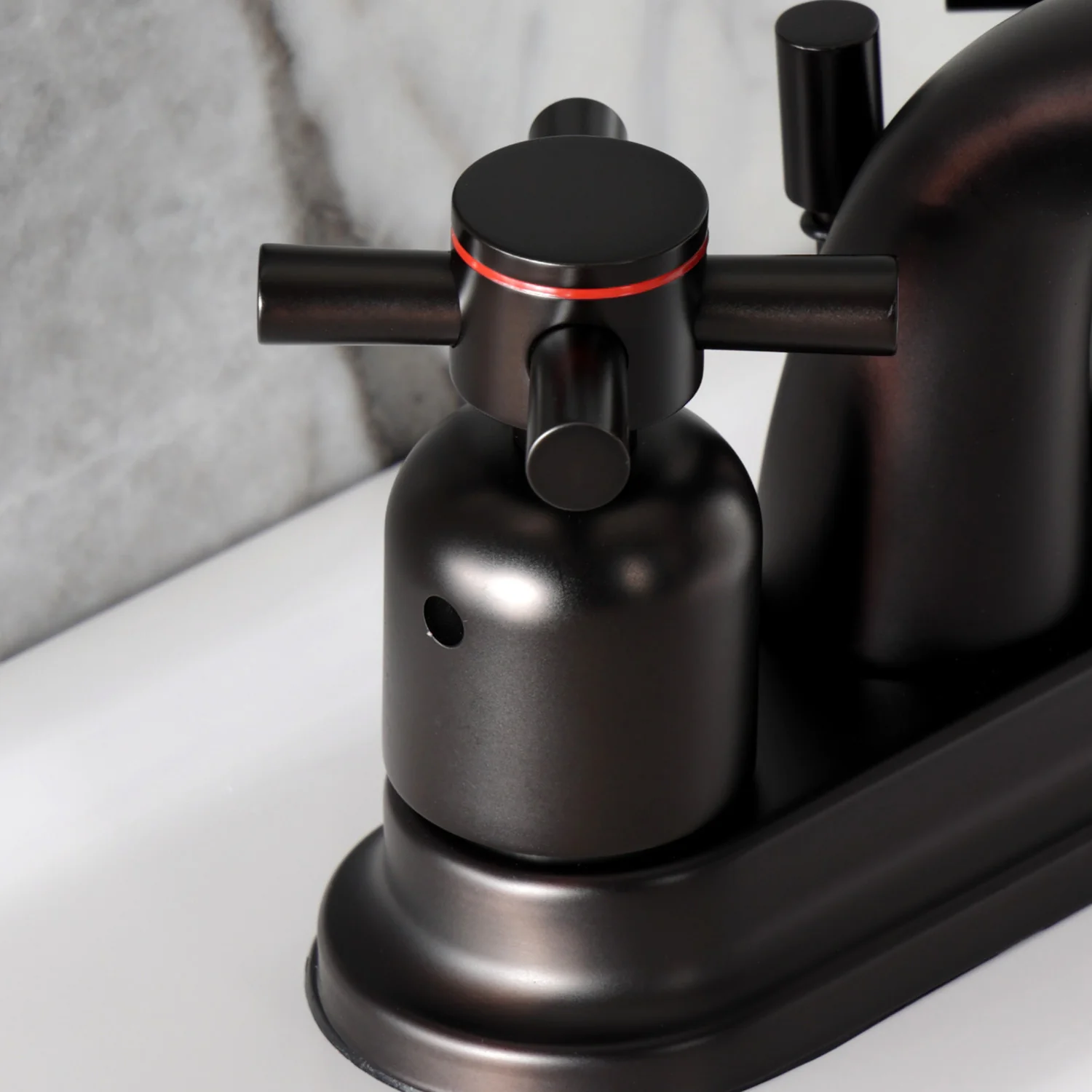 Kingston Tulare KB8615DX - Concord Double-Handle 3-Hole Deck Mount 4-Inch Centerset Bathroom Faucet with Pop-Up Drain, Oil Rubbed Bronze - Image 7