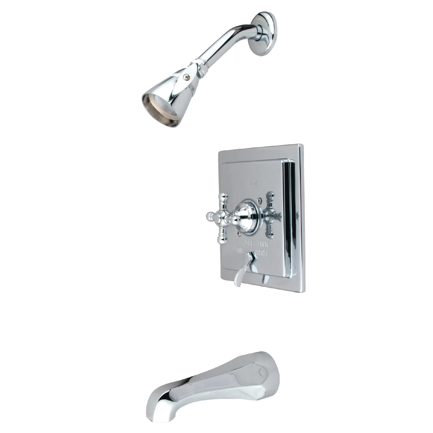 Kingston Tulare KB86514BX - English Vintage Single-Handle Pressure Balanced Tub and Shower Faucet, Polished Chrome