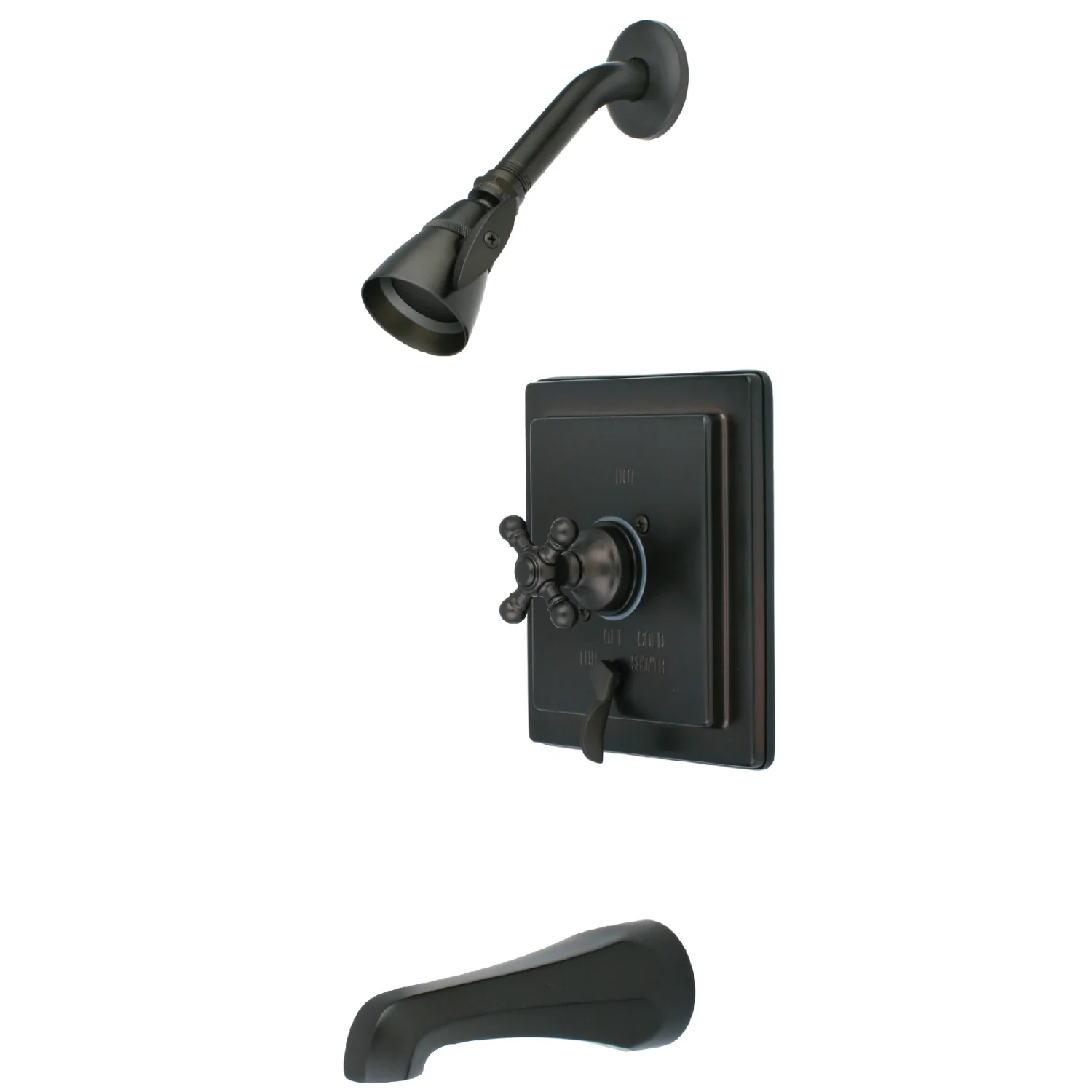 Kingston Tulare KB86554BX - English Vintage Single-Handle Pressure Balanced Tub and Shower Faucet, Oil Rubbed Bronze
