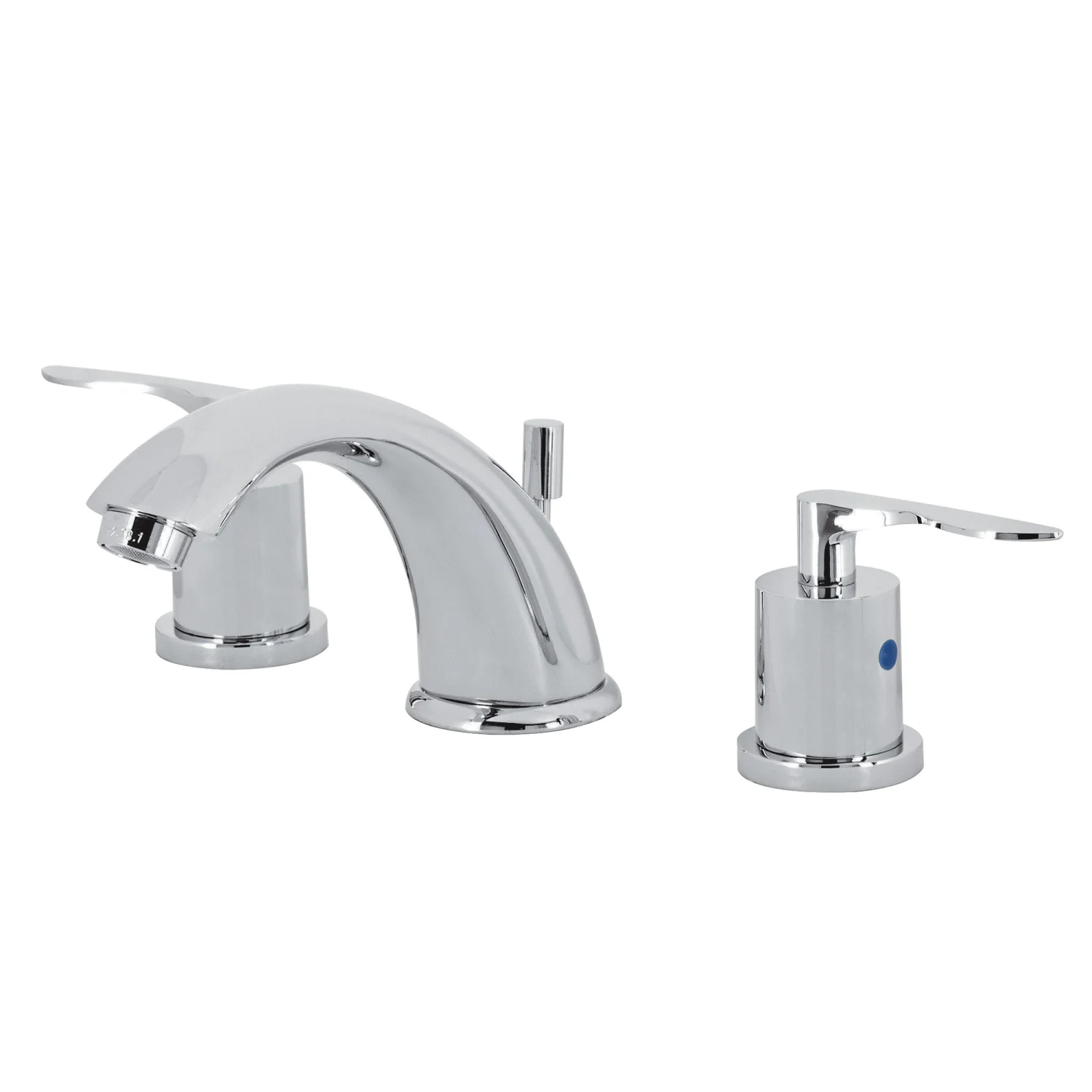 Kingston Tulare KB8961SVL - Serena Two-Handle 3-Hole Deck Mount Widespread Bathroom Faucet with Pop-Up Drain, Polished Chrome