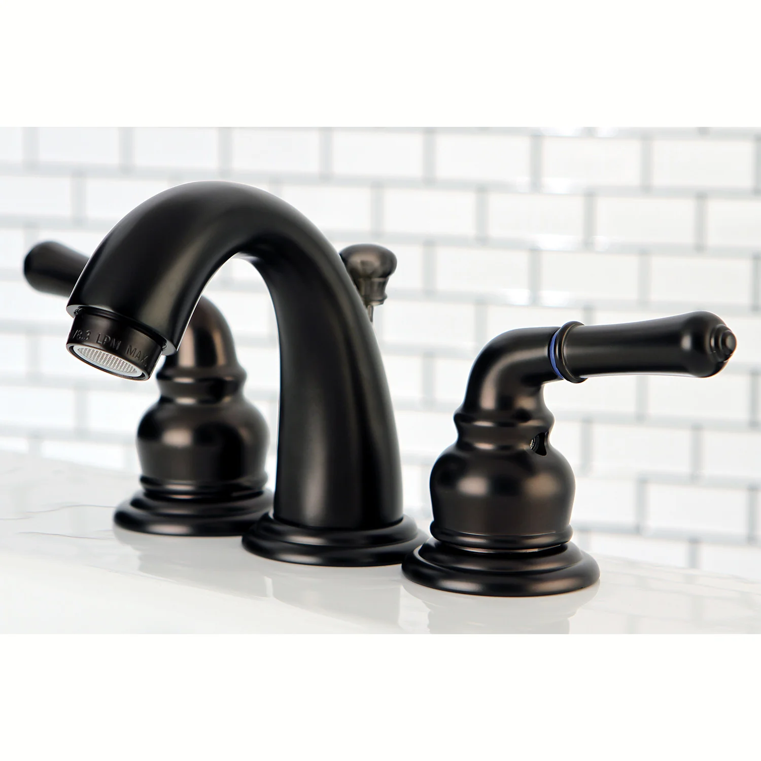 Kingston Tulare KB915 - Magellan Two-Handle 3-Hole Deck Mount Widespread Bathroom Faucet with Pop-Up Drain, Oil Rubbed Bronze - Image 2