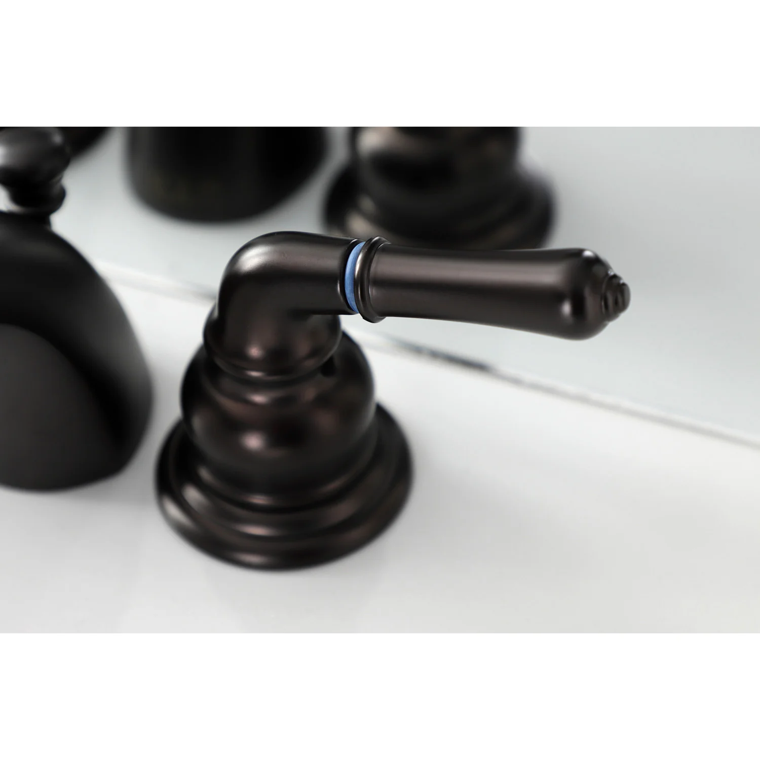 Kingston Tulare KB955B - Victorian Two-Handle 3-Hole Deck Mount Mini-Widespread Bathroom Faucet with Brass Pop-Up, Oil Rubbed Bronze - Image 2