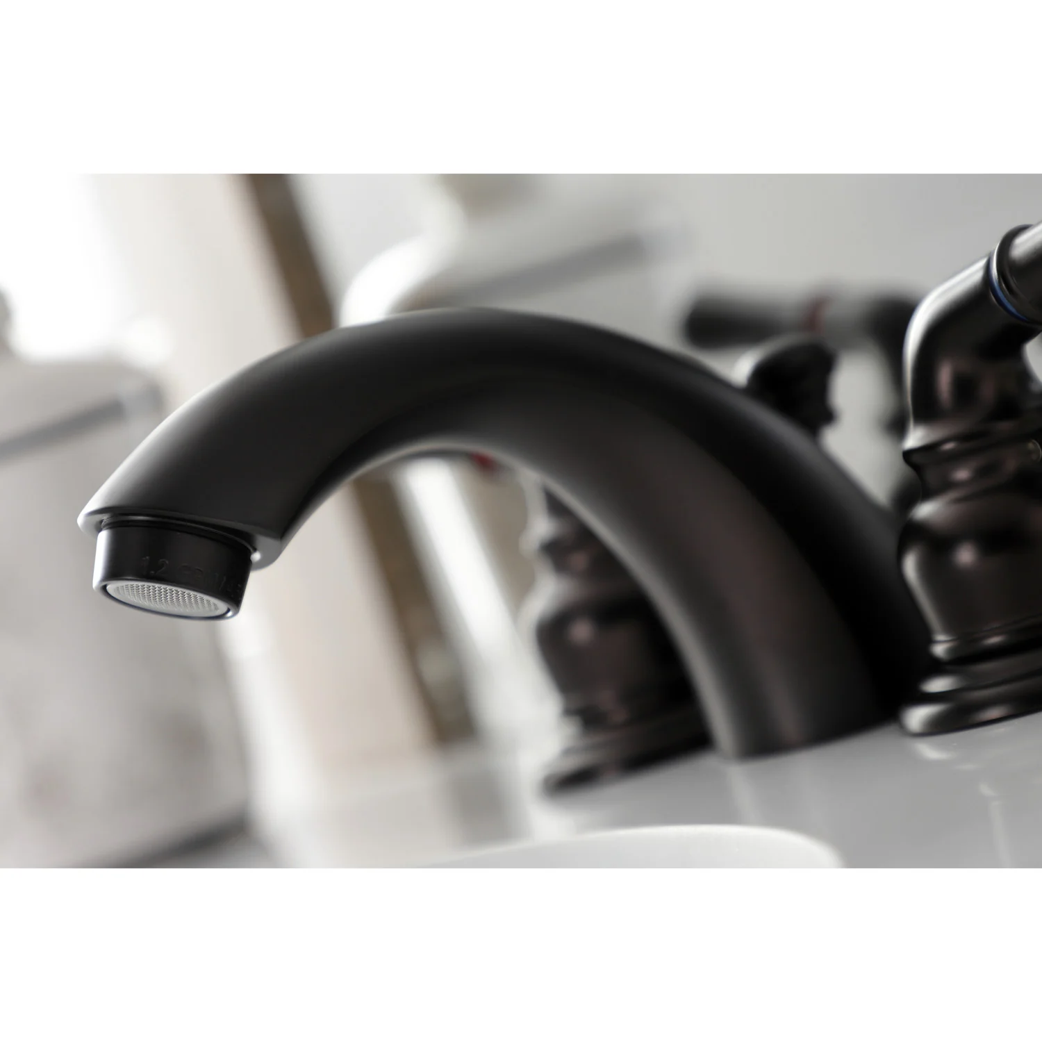 Kingston Tulare KB955B - Victorian Two-Handle 3-Hole Deck Mount Mini-Widespread Bathroom Faucet with Brass Pop-Up, Oil Rubbed Bronze - Image 3
