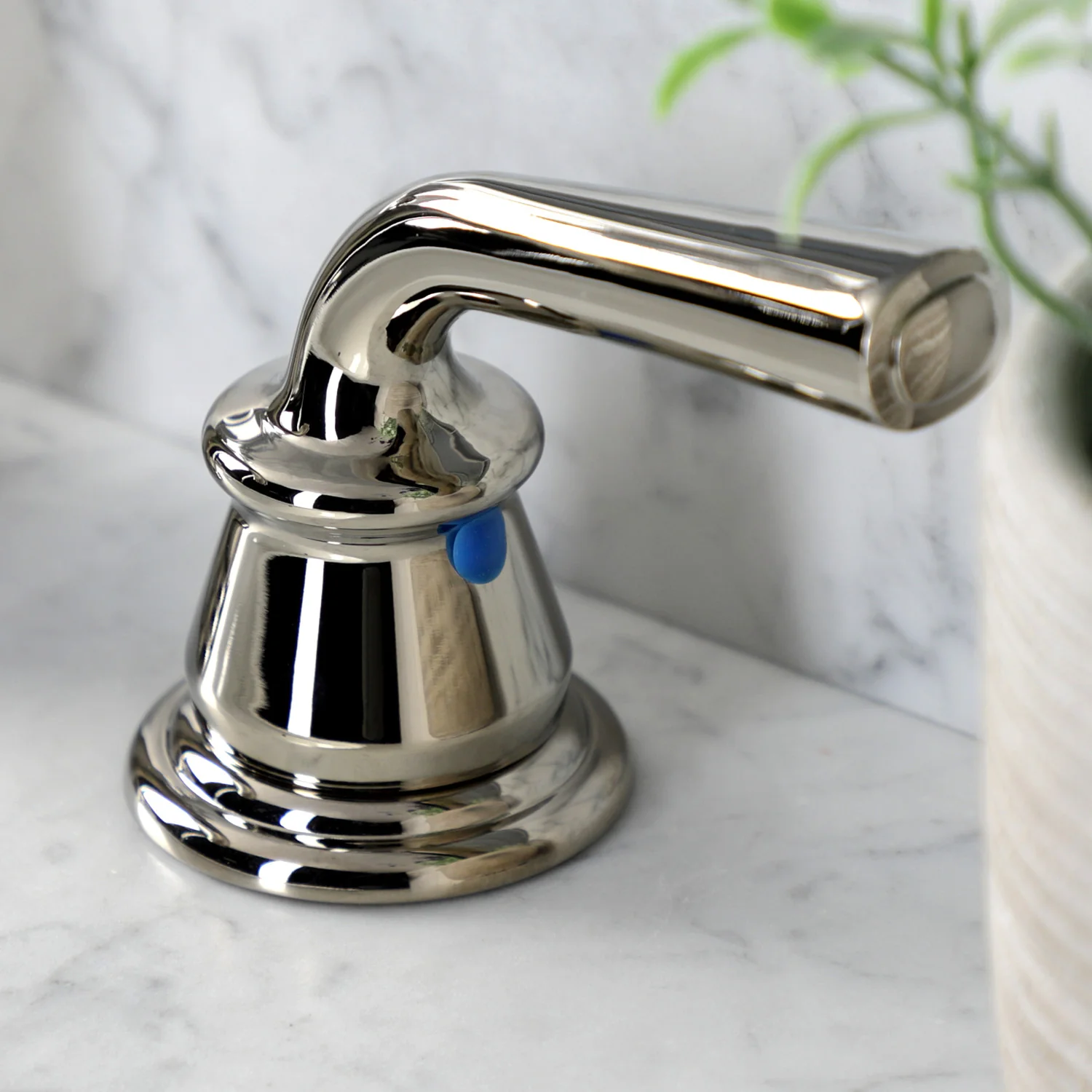 Kingston Tulare KB986RXLPN - Restoration Two-Handle 3-Hole Deck Mount Widespread Bathroom Faucet with Pop-Up Drain, Polished Nickel - Image 6