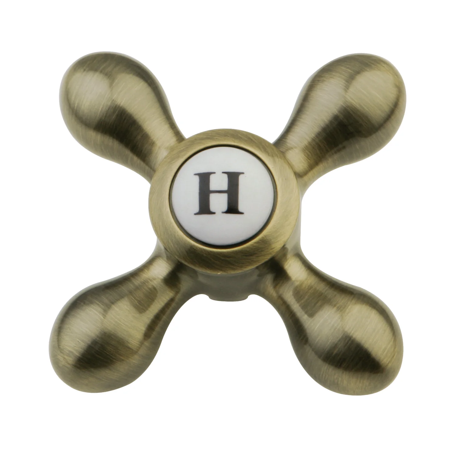Kingston KBH1603AXH Brass Cross Handle (Hot Side), Antique Brass
