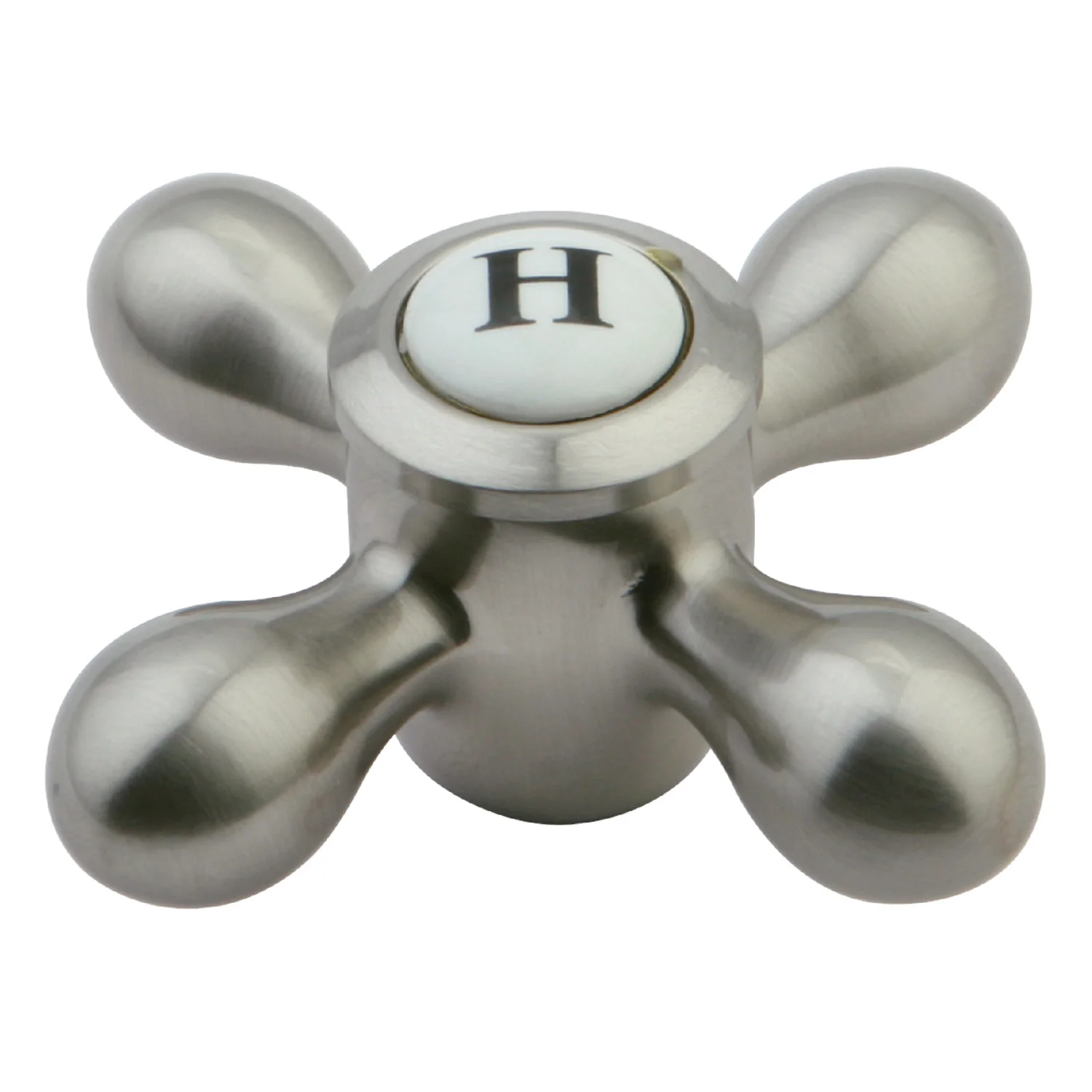 Kingston KBH1608AXH Brass Cross Handle (Hot Side), Brushed Nickel