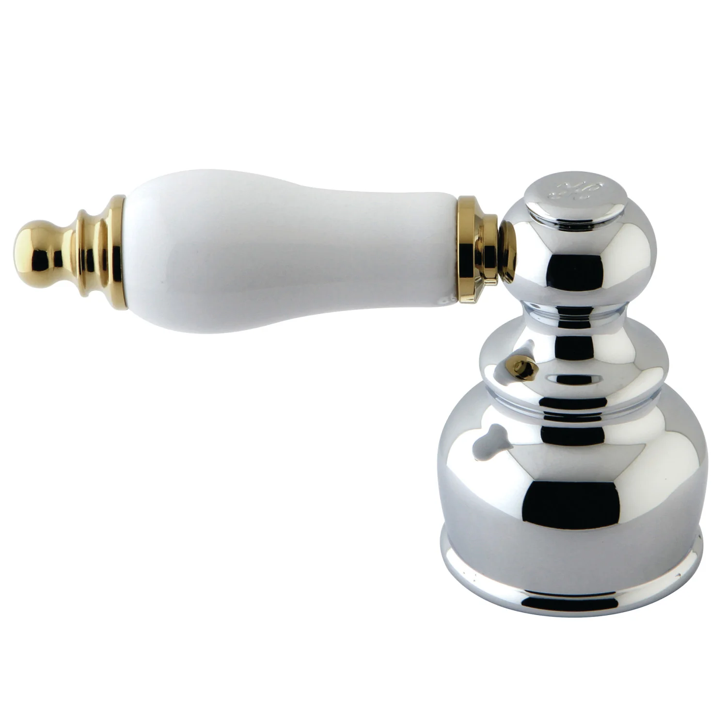 Kingston KBH604BH Porcelain Lever Handle (Hot Side), Polished Chrome/Polished Brass