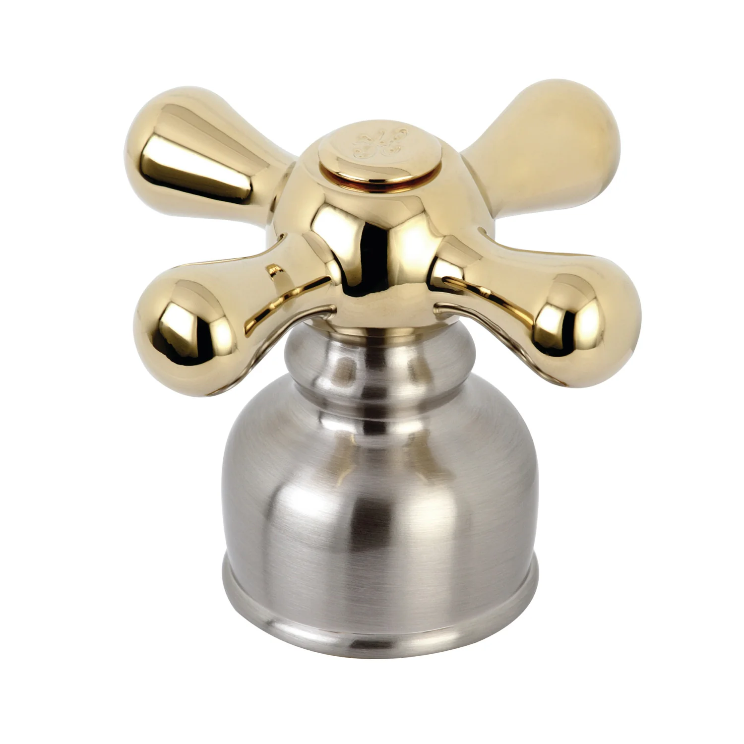 Kingston KBH729AXH Metal Cross Handle (Hot Side), Brushed Nickel/Polished Brass