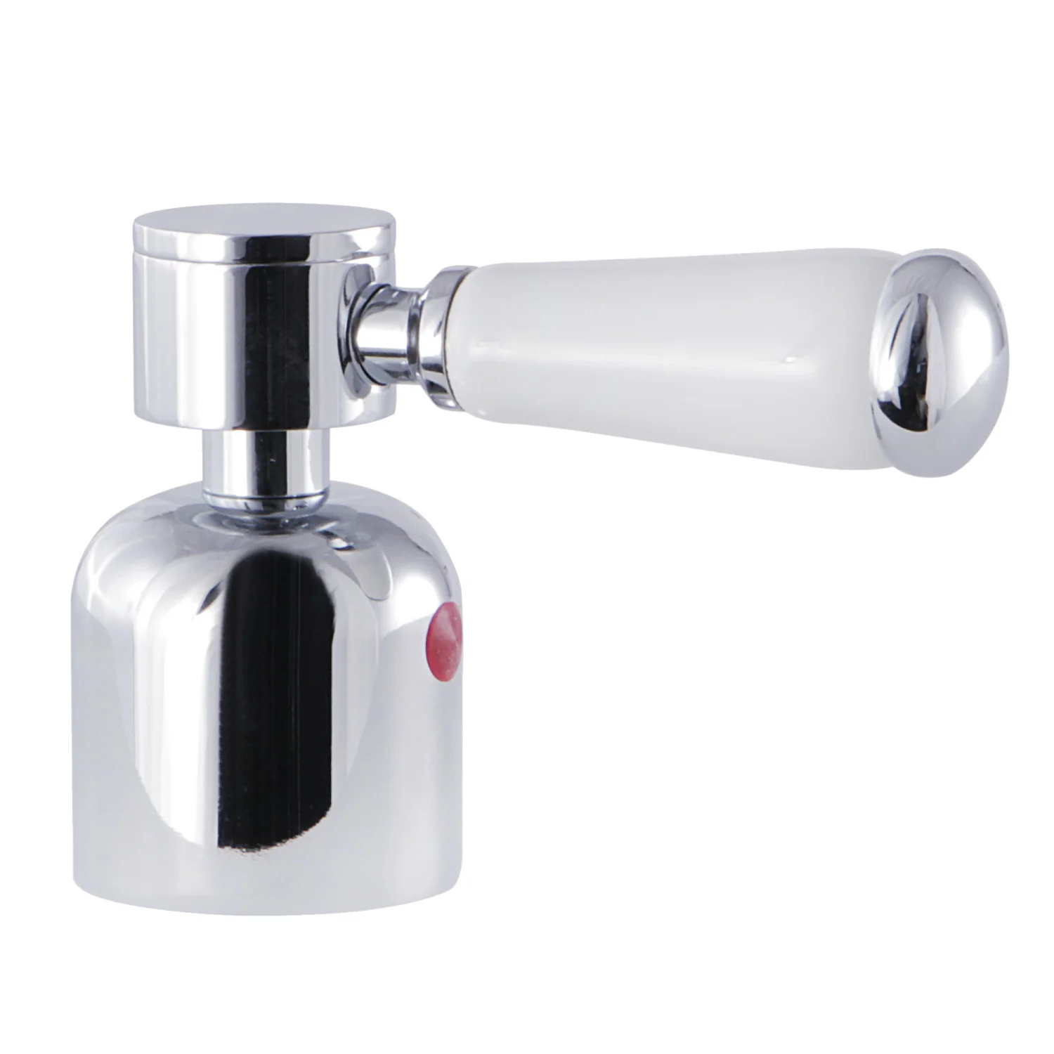 Kingston Paris KBH8961DPLH Metal with Porcelain Lever Handle (Hot Side), Polished Chrome
