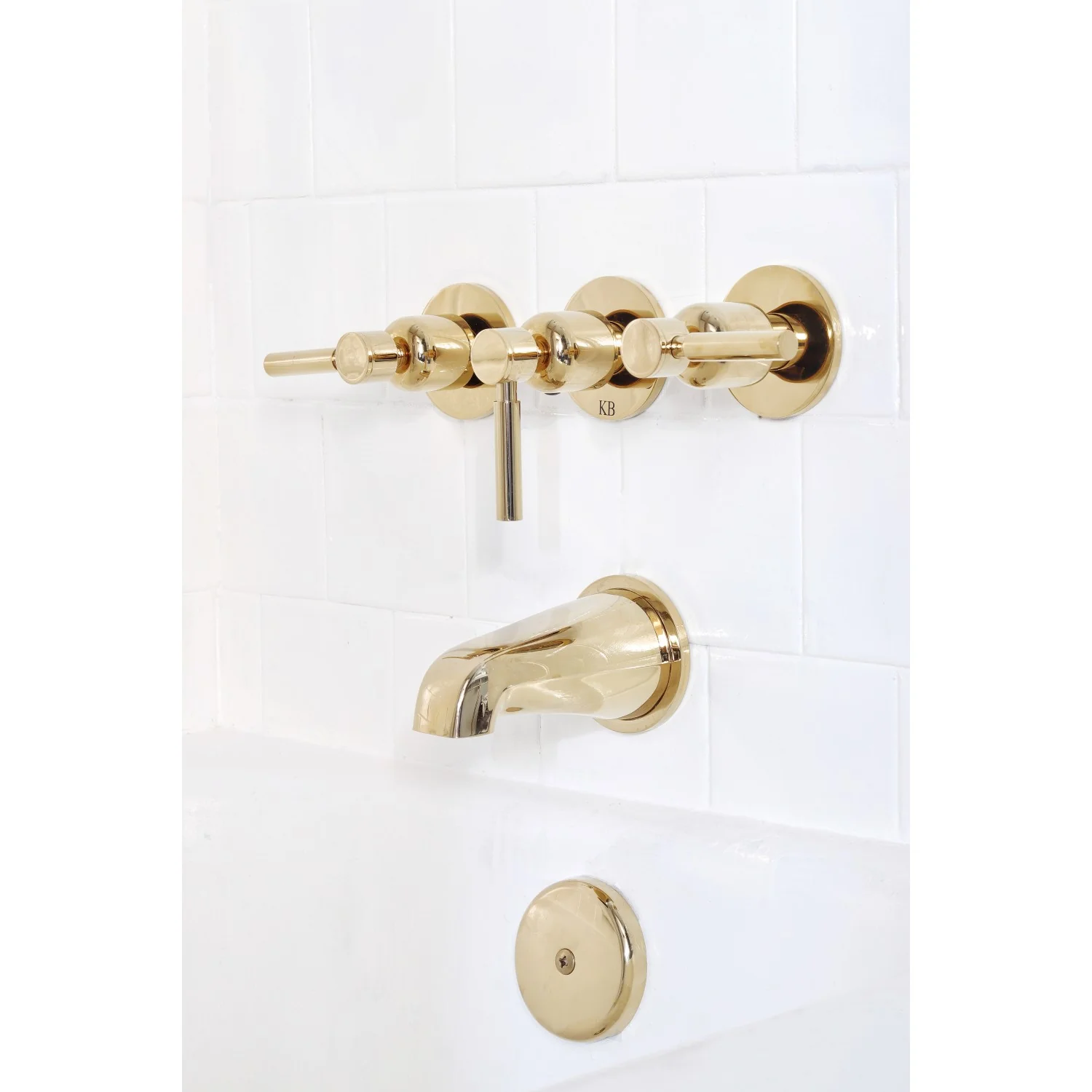 Kingston Sona KBX8132DL - Concord Triple-Handle Tub and Shower Faucet, Polished Brass - Image 26