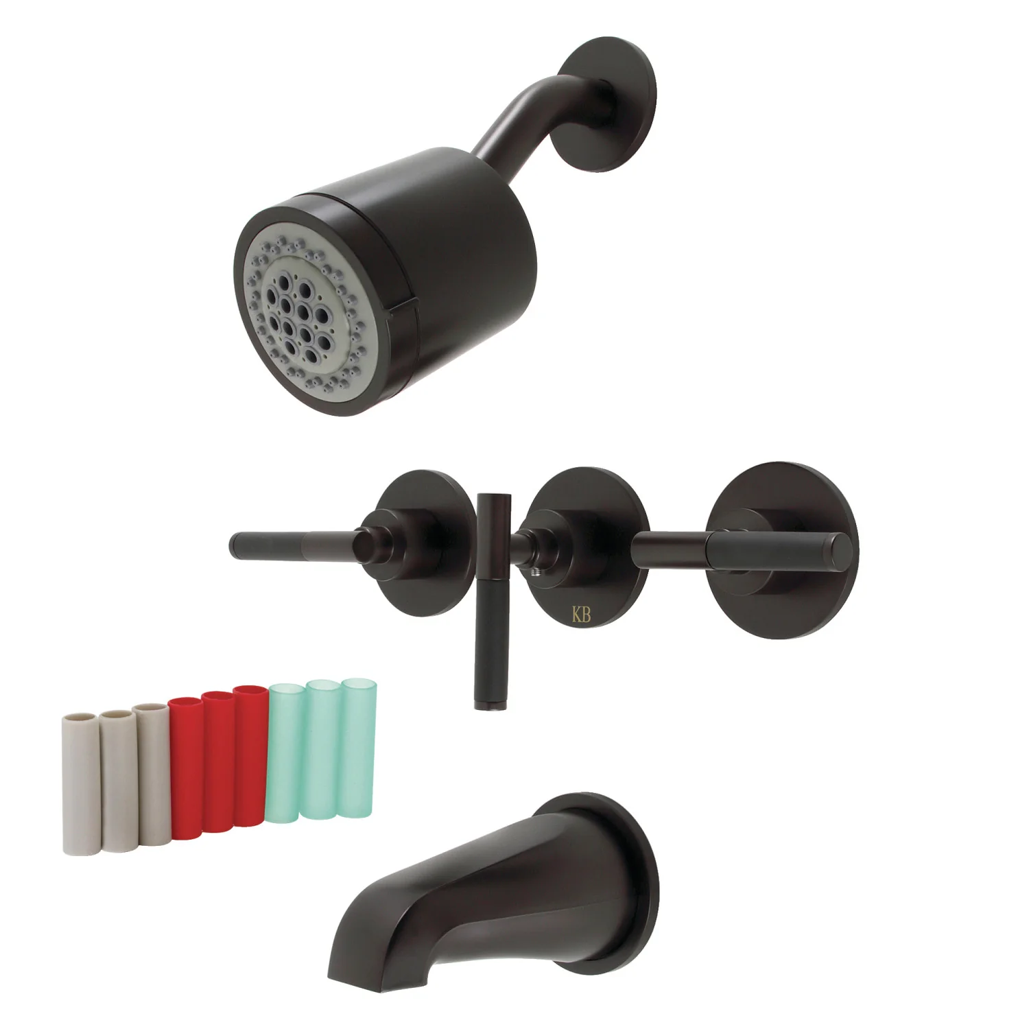 Kingston Sona KBX8135CKL - Kaiser Triple-Handle Tub and Shower Faucet, Oil Rubbed Bronze