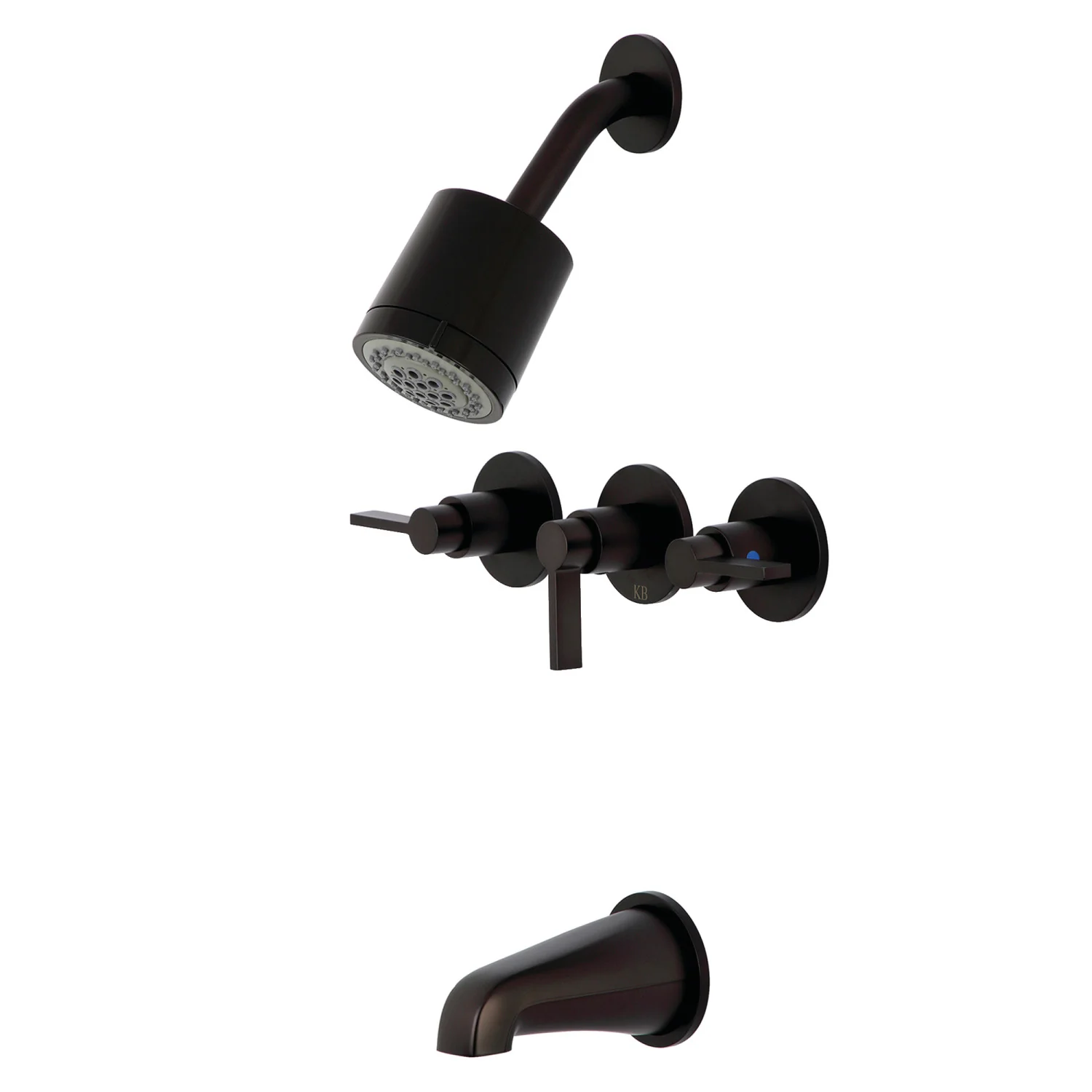 Kingston Sona KBX8135NDL - NuvoFusion Triple-Handle Tub and Shower Faucet, Oil Rubbed Bronze