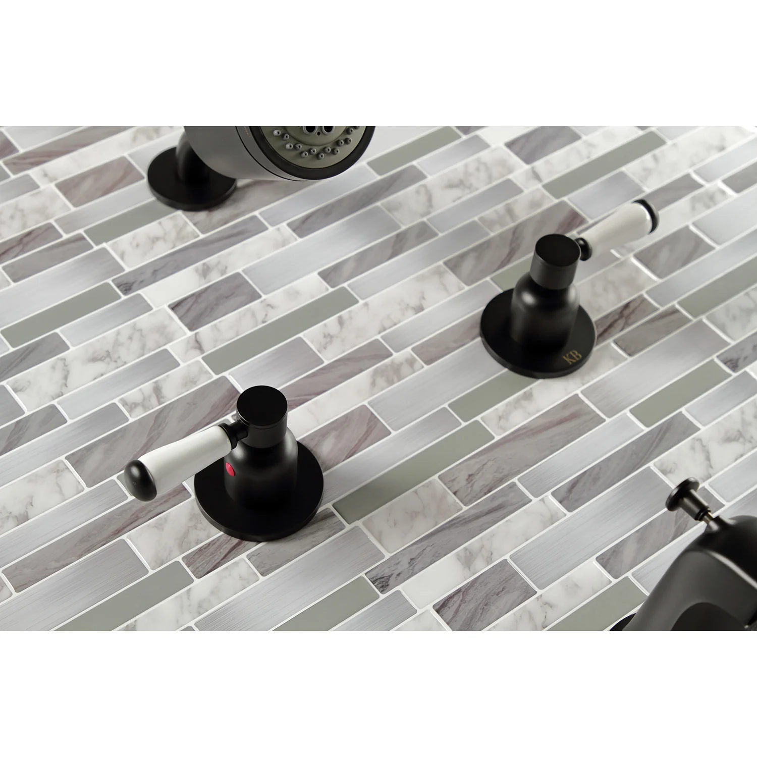 Kingston Tulare KBX8140DPL - Paris Double-Handle Tub and Shower Faucet, Matte Black - Image 3