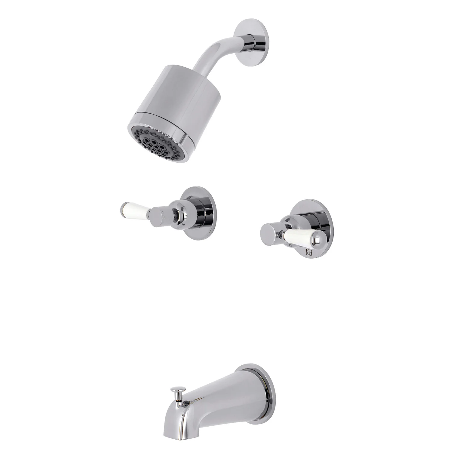 Kingston Tulare KBX8141DPL - Paris Double-Handle Tub and Shower Faucet, Polished Chrome