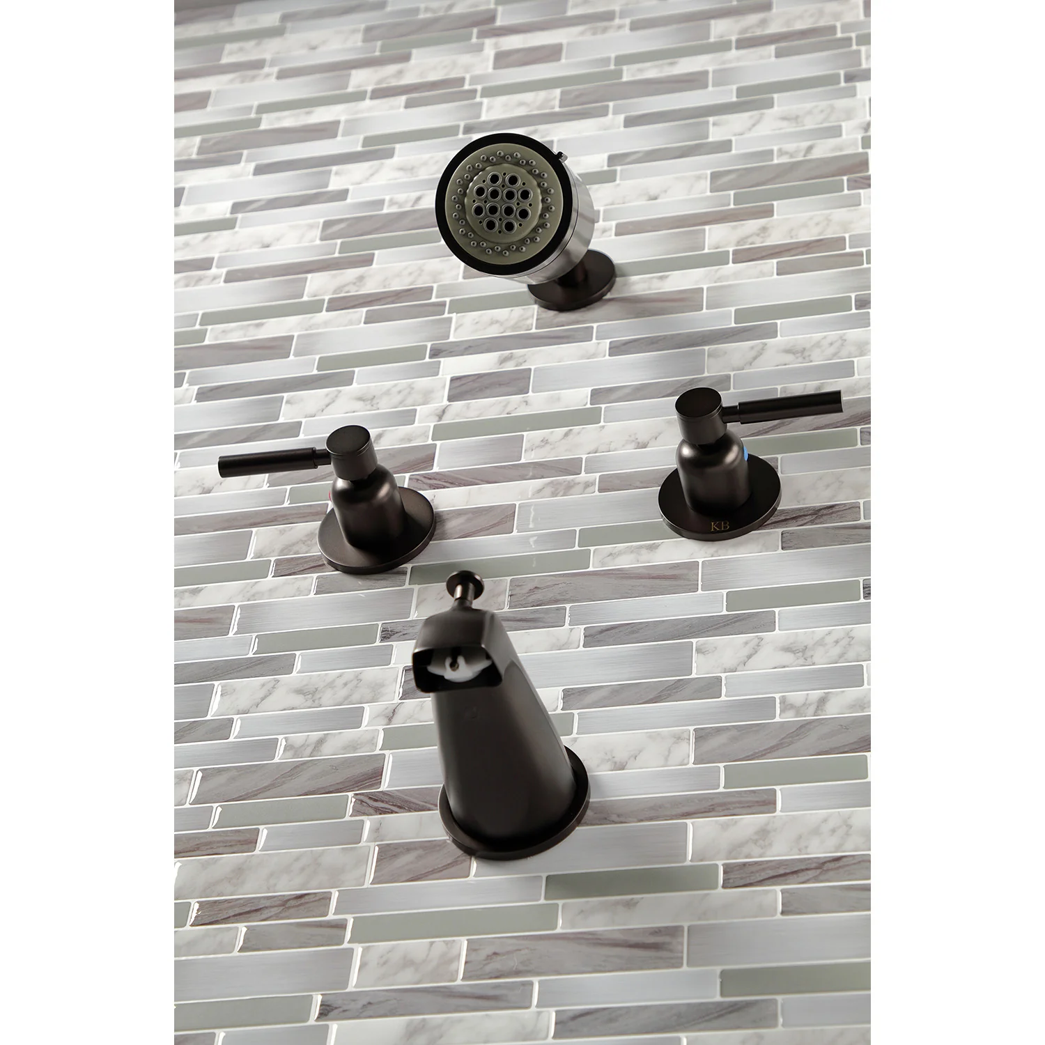 Kingston Sona KBX8145DL - Concord Double-Handle Tub and Shower Faucet, Oil Rubbed Bronze - Image 6
