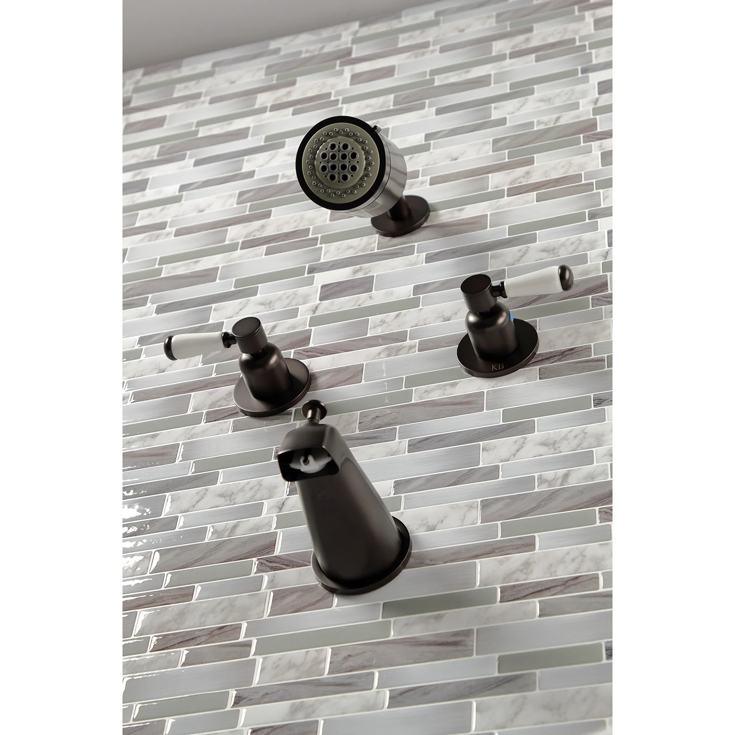 Kingston Tulare KBX8145DPL - Paris Double-Handle Tub and Shower Faucet, Oil Rubbed Bronze - Image 6