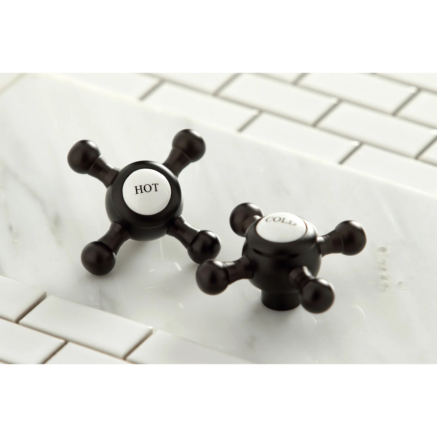 Kingston Tulare KC7065BX - English Country Two-Handle 3-Hole Deck Mount Widespread Bathroom Faucet with Brass Pop-Up, Oil Rubbed Bronze - Image 3