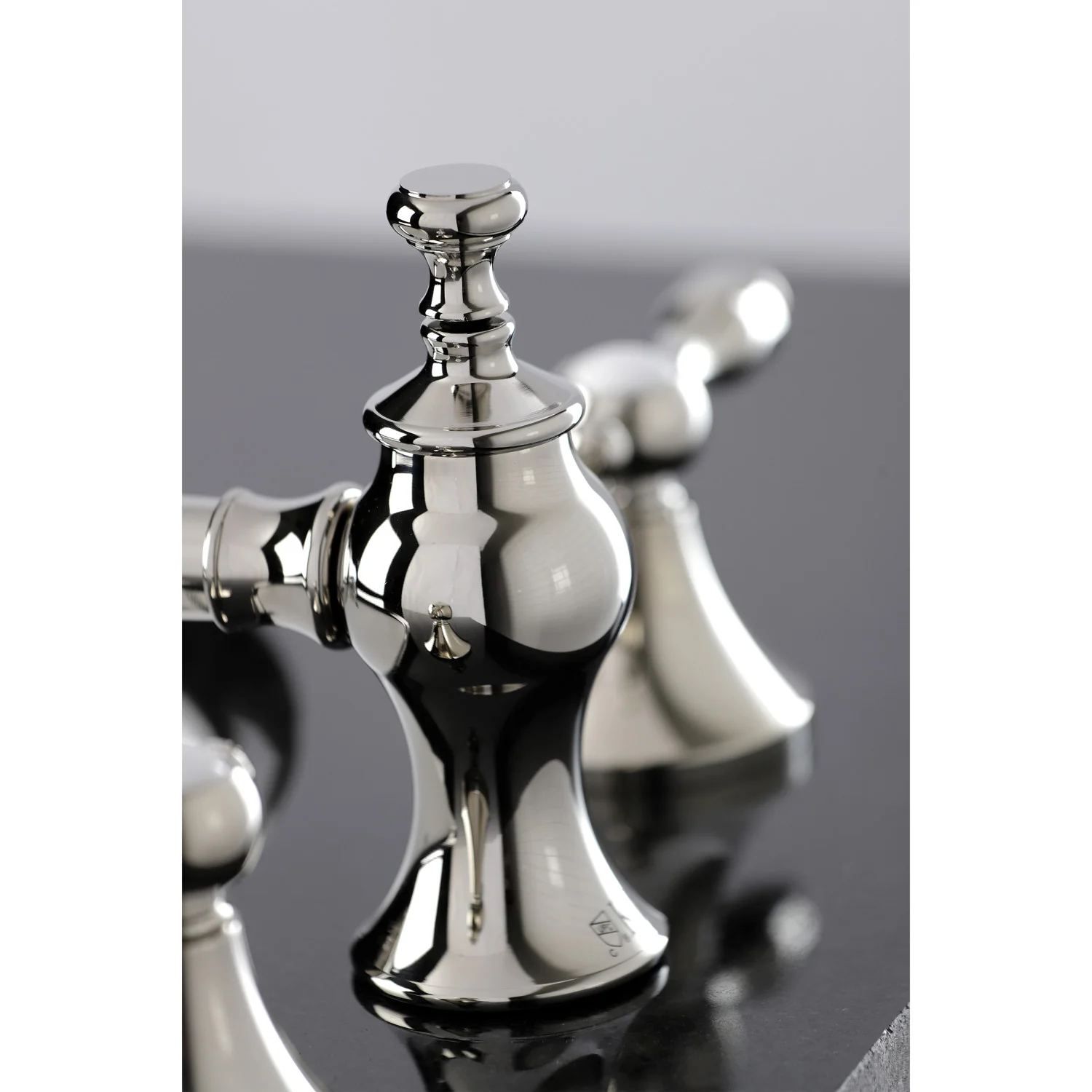 Kingston Tulare KC7066TAL - Tudor Two-Handle 3-Hole Deck Mount Widespread Bathroom Faucet with Brass Pop-Up, Polished Nickel - Image 6
