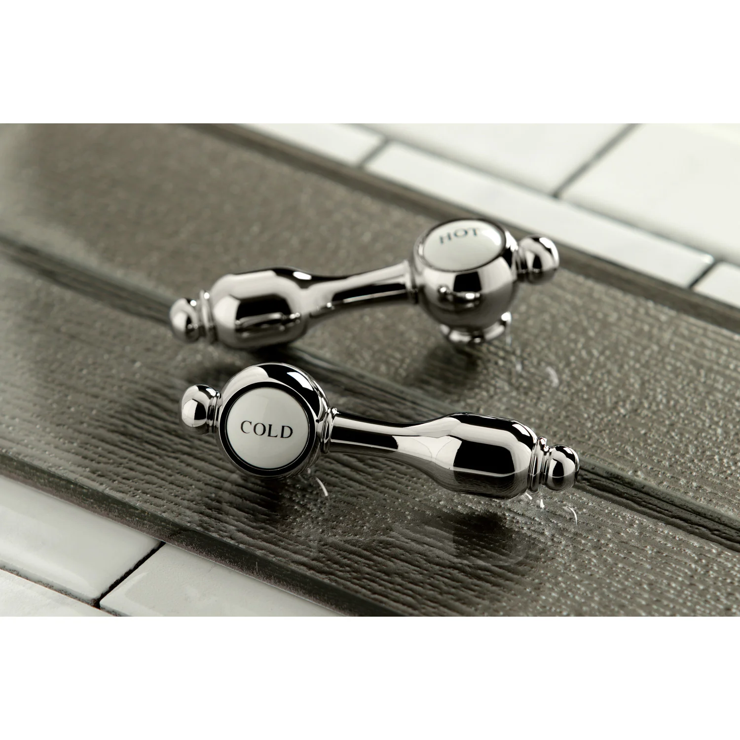 Kingston Tulare KC7066TAL - Tudor Two-Handle 3-Hole Deck Mount Widespread Bathroom Faucet with Brass Pop-Up, Polished Nickel - Image 8