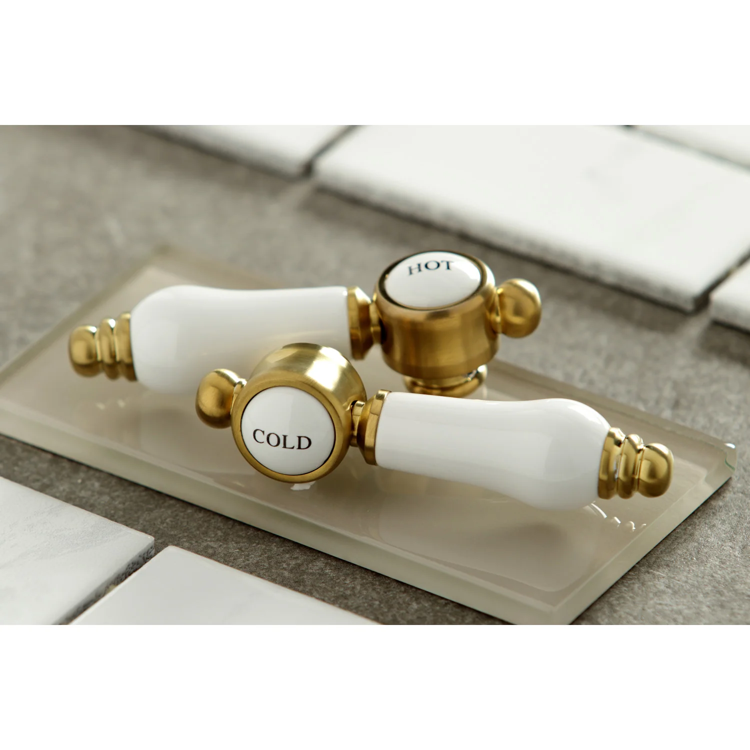 Kingston Tulare KC7067BPL - Bel-Air Two-Handle 3-Hole Deck Mount Widespread Bathroom Faucet with Brass Pop-Up, Brushed Brass - Image 8