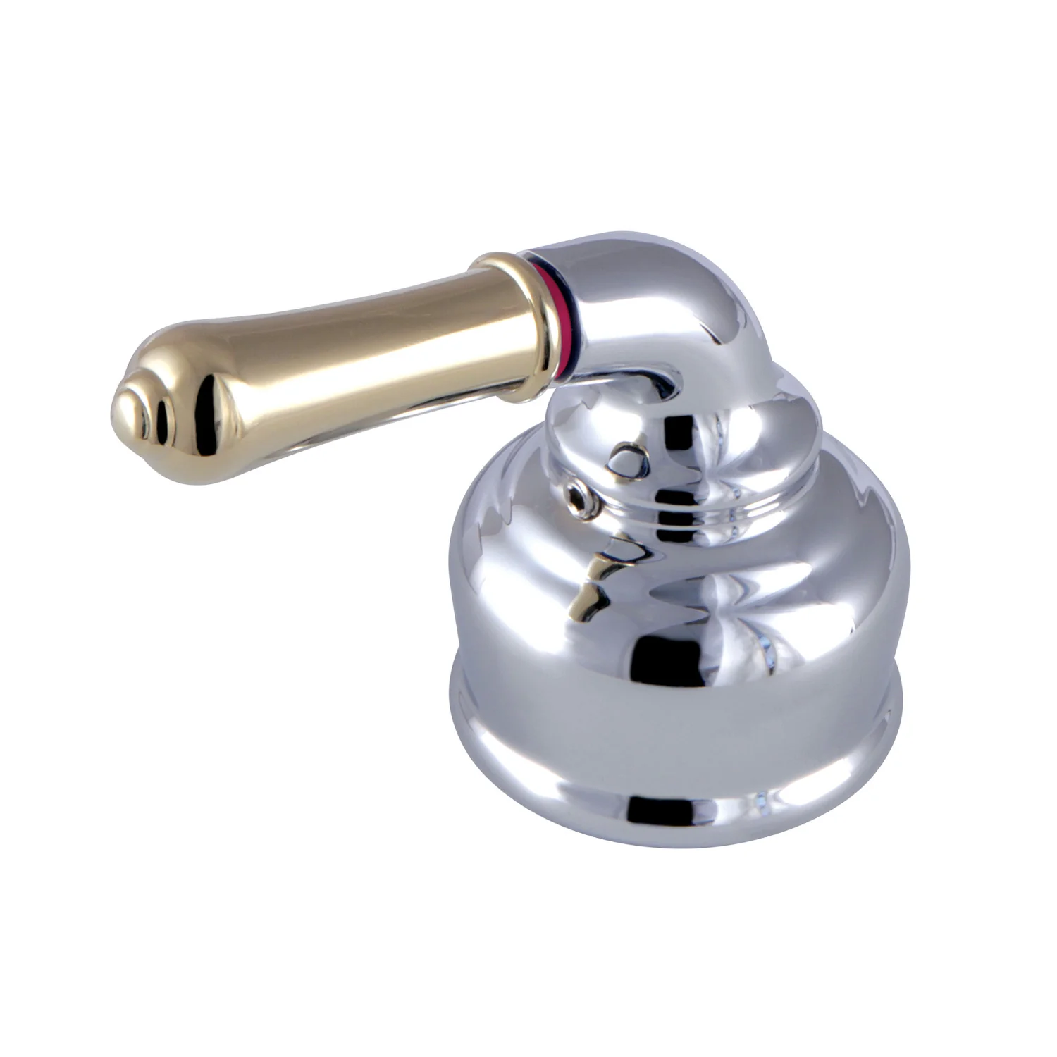 Kingston KCH364H Metal Lever Handle (Hot Side), Polished Chrome/Polished Brass