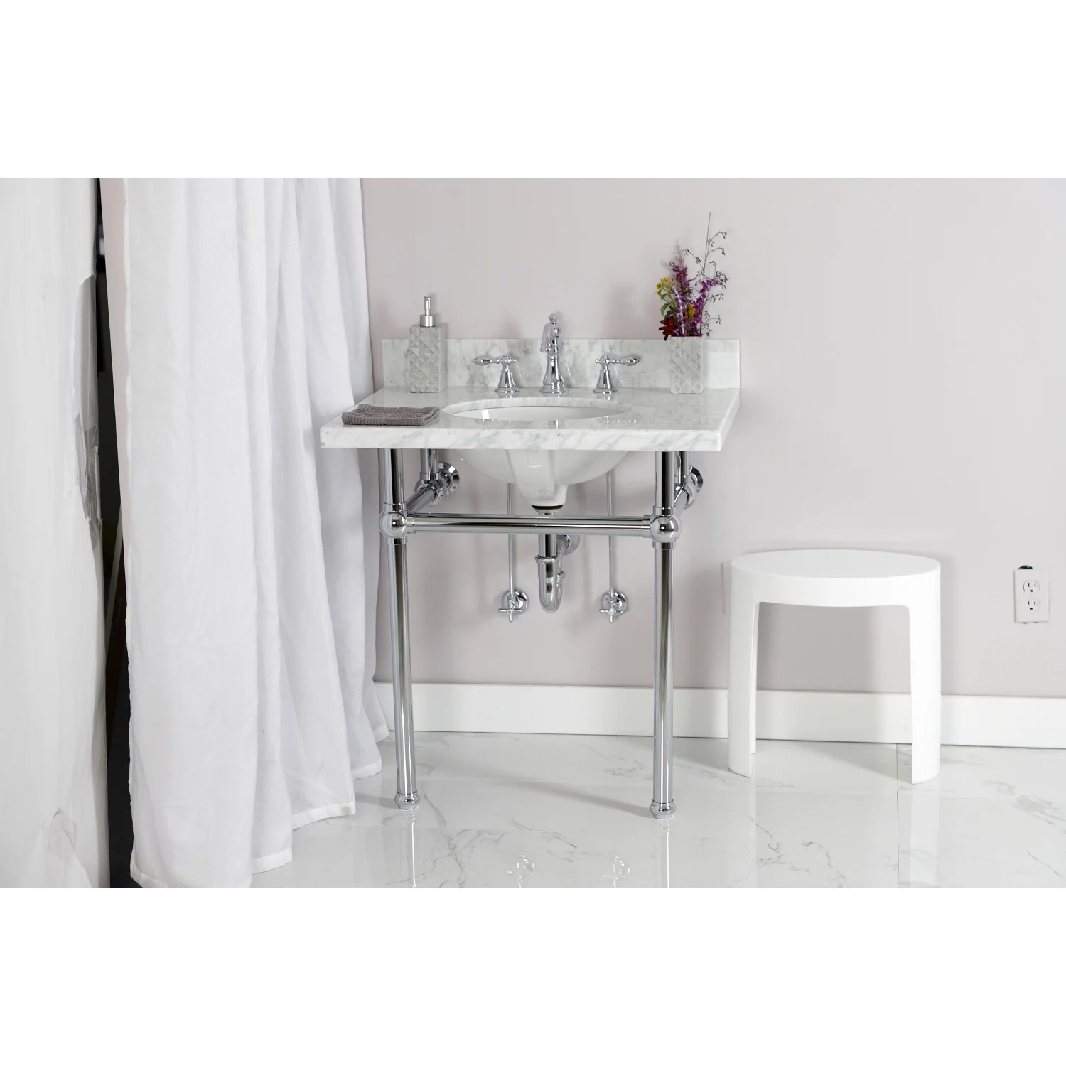 Kingston Heirloom KPK201 - Gourmet Scape Traditional Plumbing Sink Trim Kit with P-Trap, Polished Chrome - Image 2