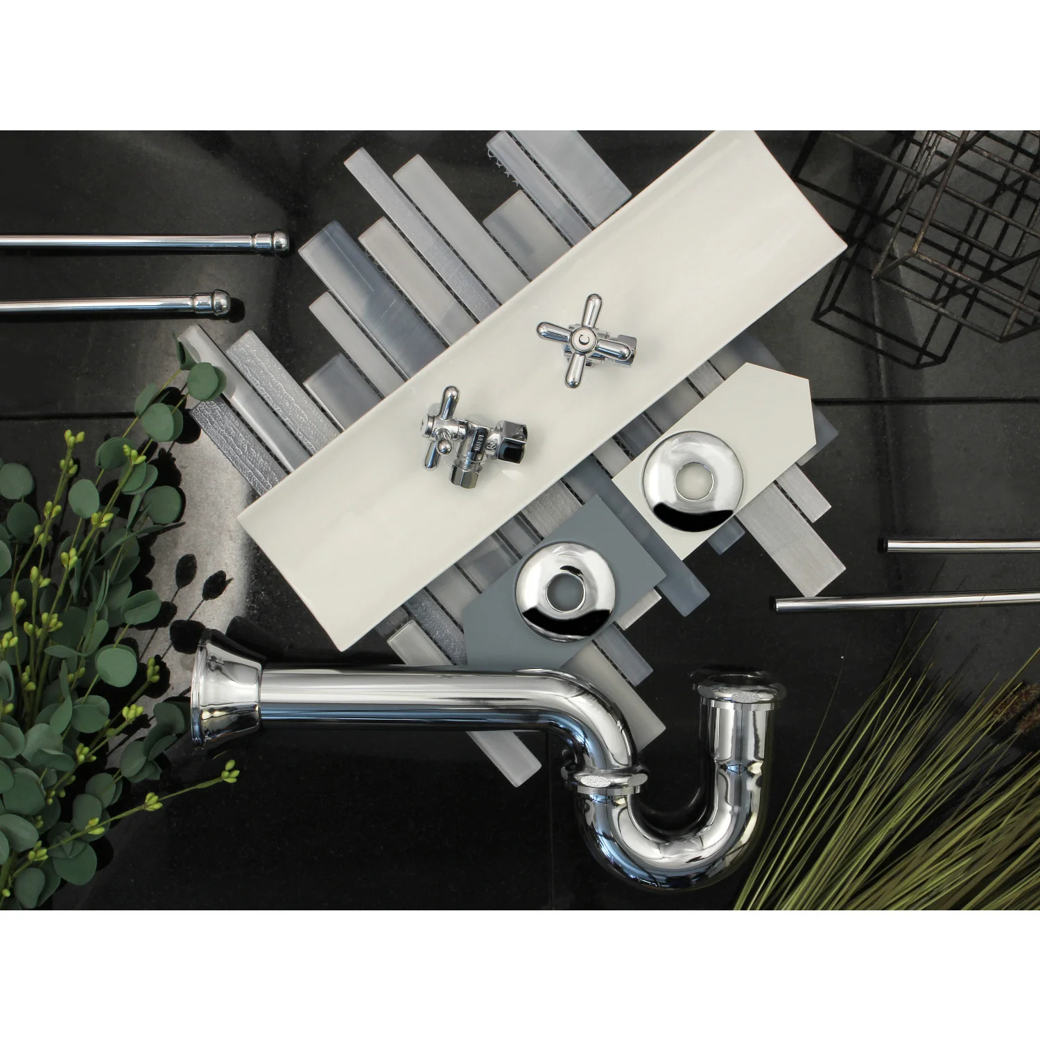 Kingston Heirloom KPK201 - Gourmet Scape Traditional Plumbing Sink Trim Kit with P-Trap, Polished Chrome - Image 4