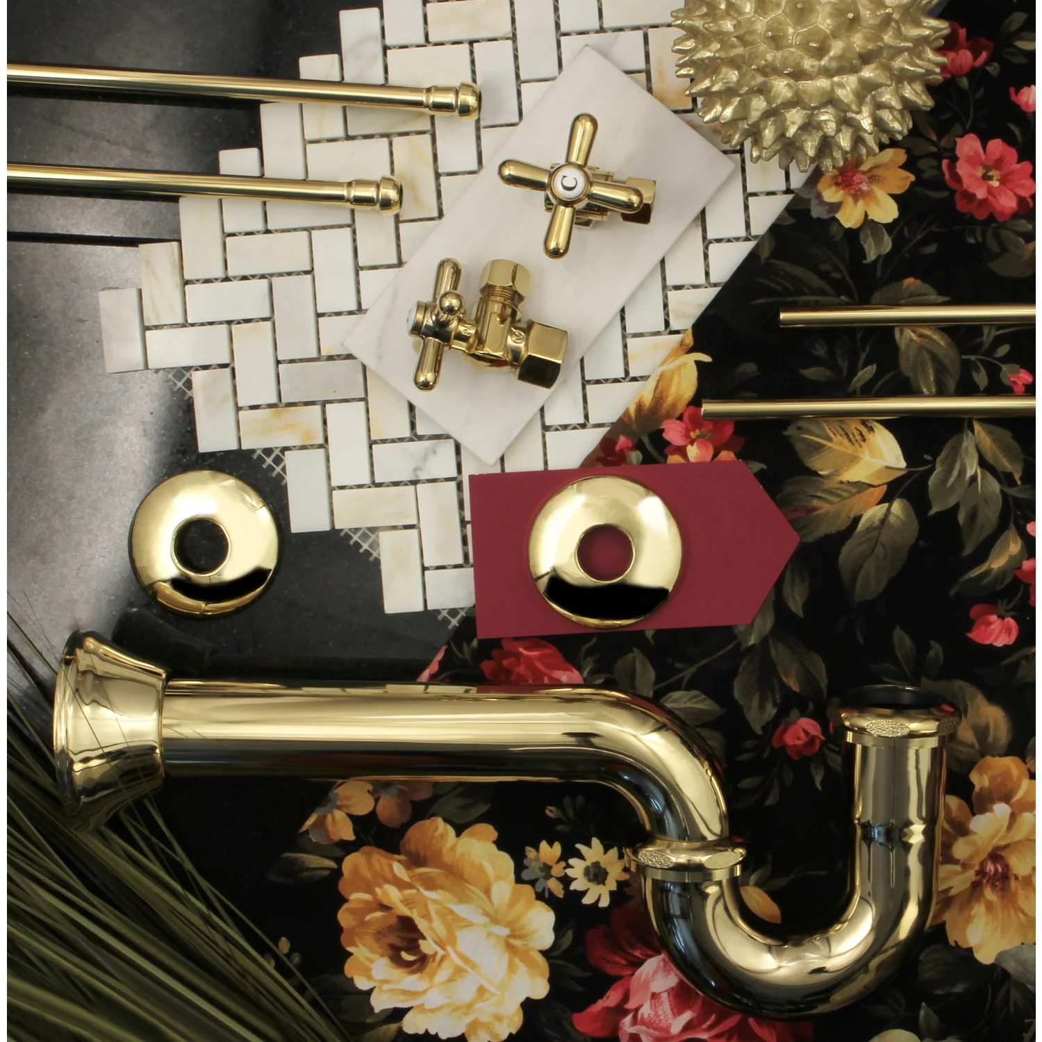 Kingston Heirloom KPK202 - Gourmet Scape Traditional Plumbing Sink Trim Kit with P-Trap, Polished Brass - Image 4