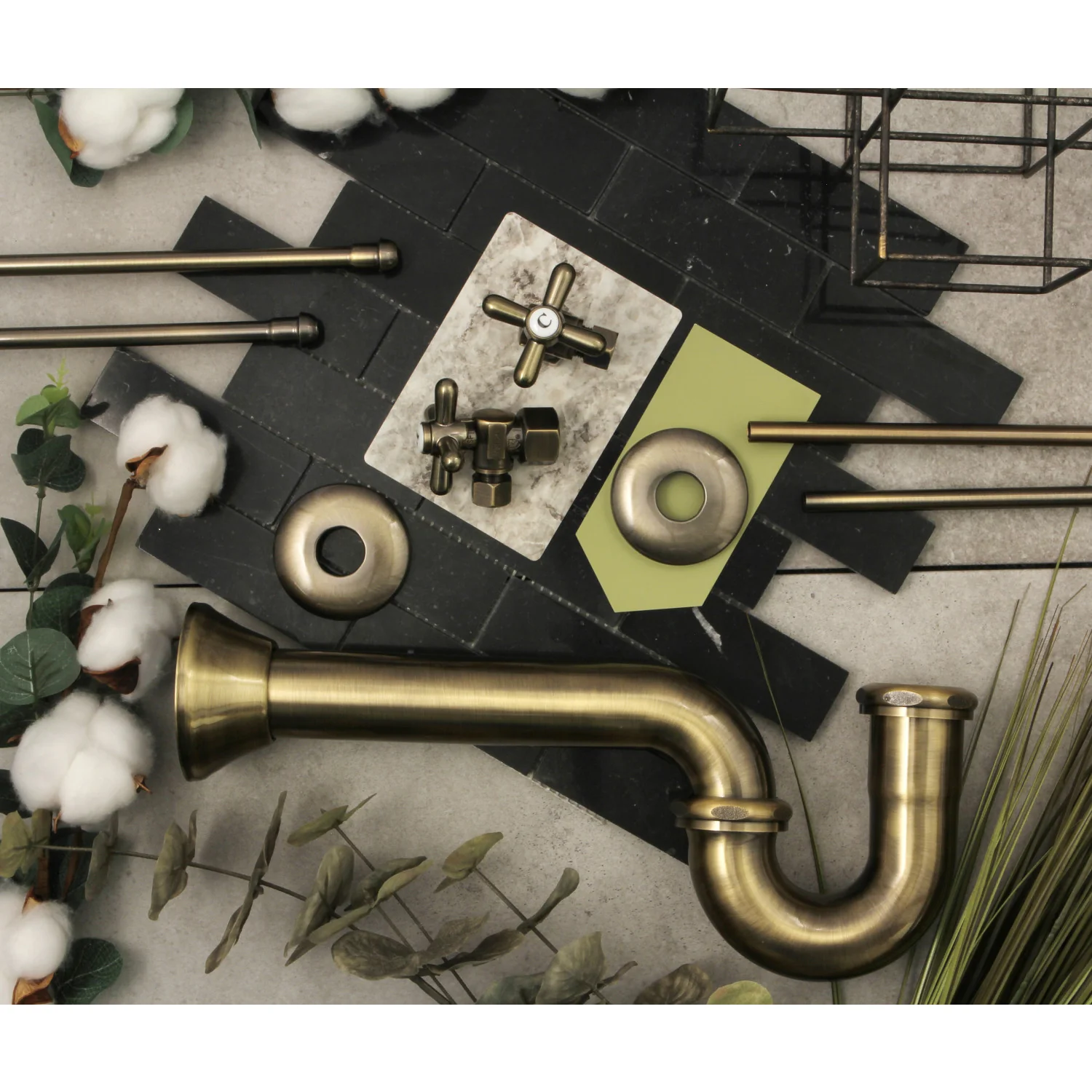 Kingston Heirloom KPK203 - Gourmet Scape Traditional Plumbing Sink Trim Kit with P-Trap, Antique Brass - Image 4