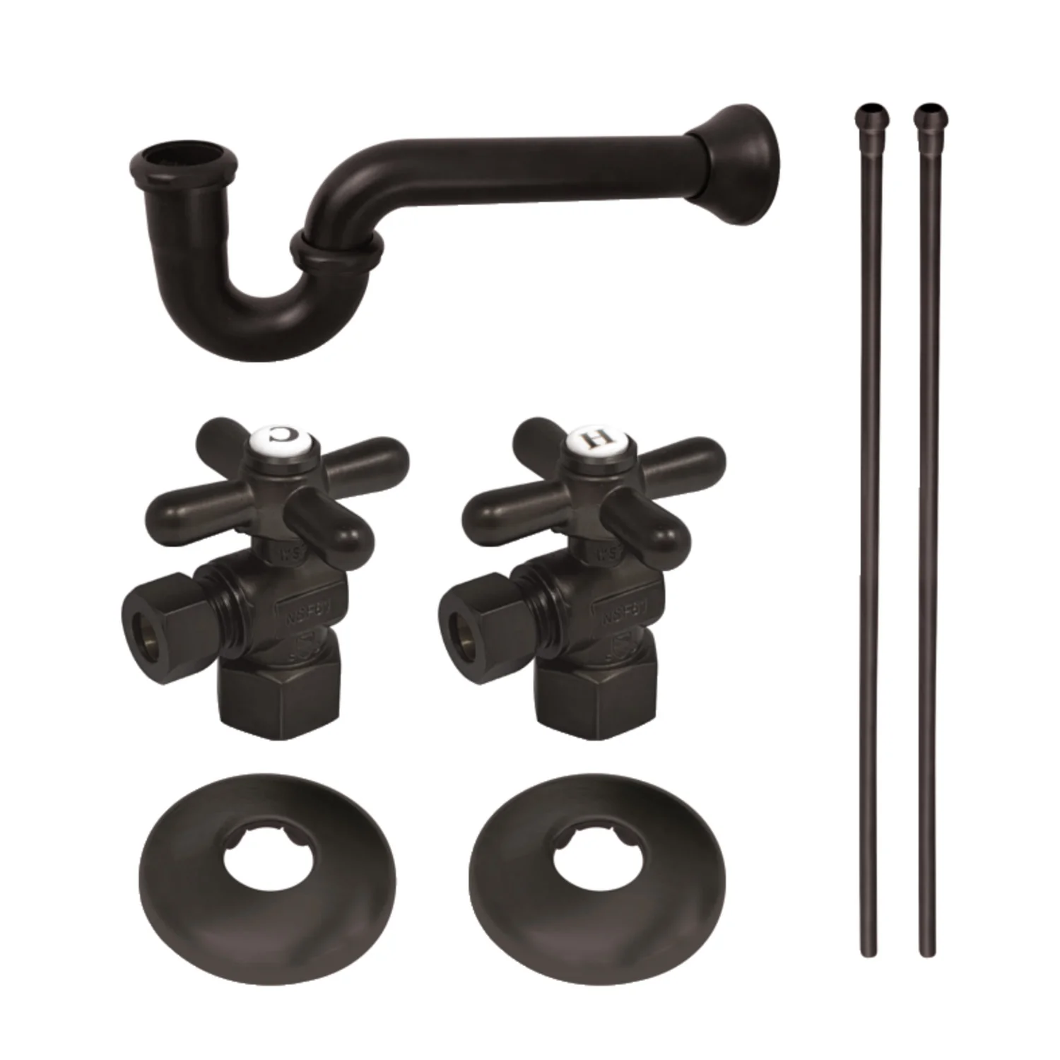 Kingston Heirloom KPK205 - Gourmet Scape Traditional Plumbing Sink Trim Kit with P-Trap, Oil Rubbed Bronze