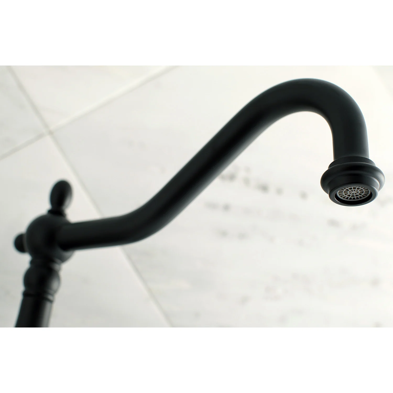 Kingston Heirloom KS1020AX - Heritage Two-Handle 3-Hole Wall Mount Tub Faucet, Matte Black - Image 4