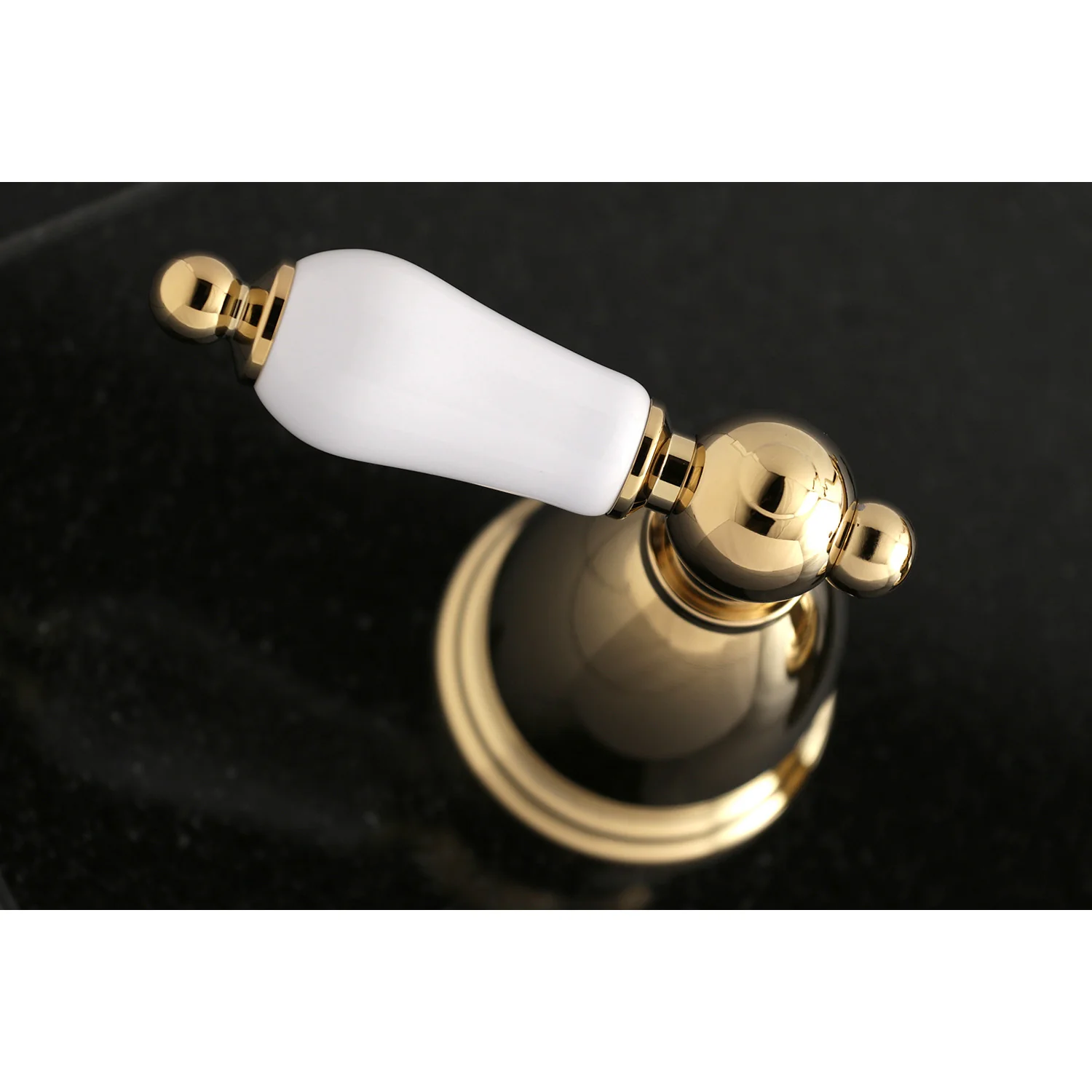 Kingston Heirloom KS1022PL - Heritage Two-Handle 3-Hole Wall Mount Tub Faucet, Polished Brass - Image 2