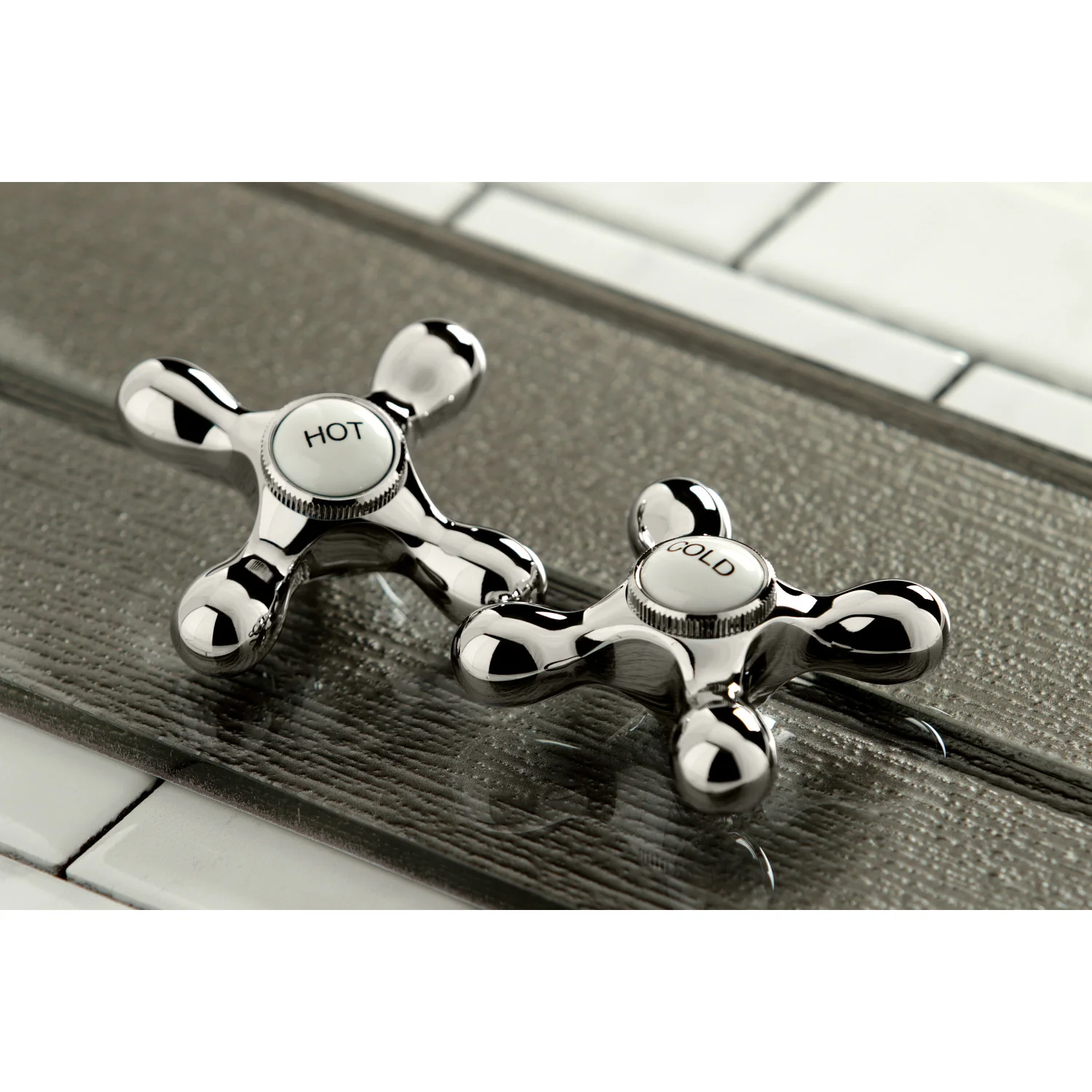 Kingston Heirloom KS1026AX - Heritage Two-Handle 3-Hole Wall Mount Tub Faucet, Polished Nickel - Image 7