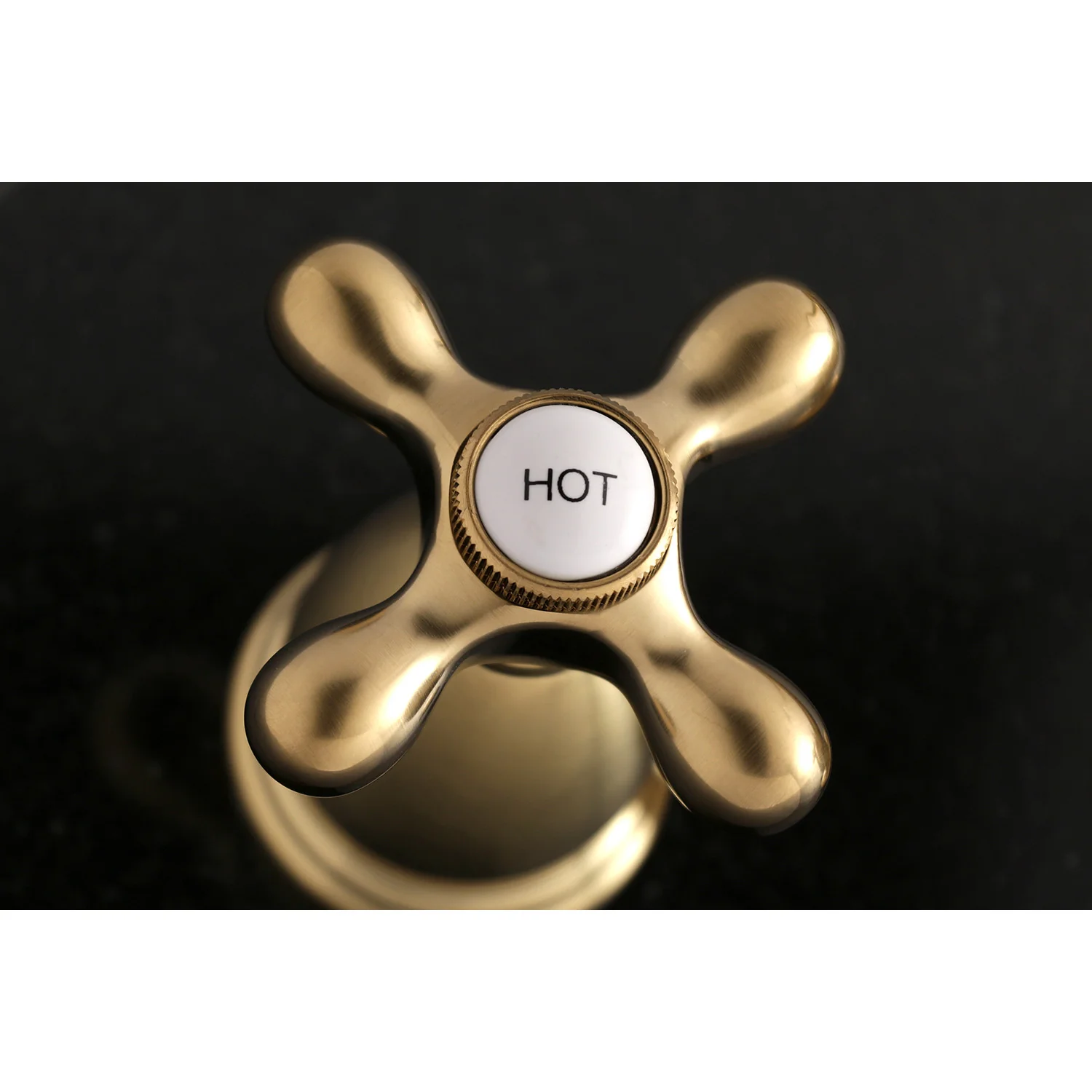 Kingston Heirloom KS1027AX - Heritage Two-Handle 3-Hole Wall Mount Tub Faucet, Brushed Brass - Image 2