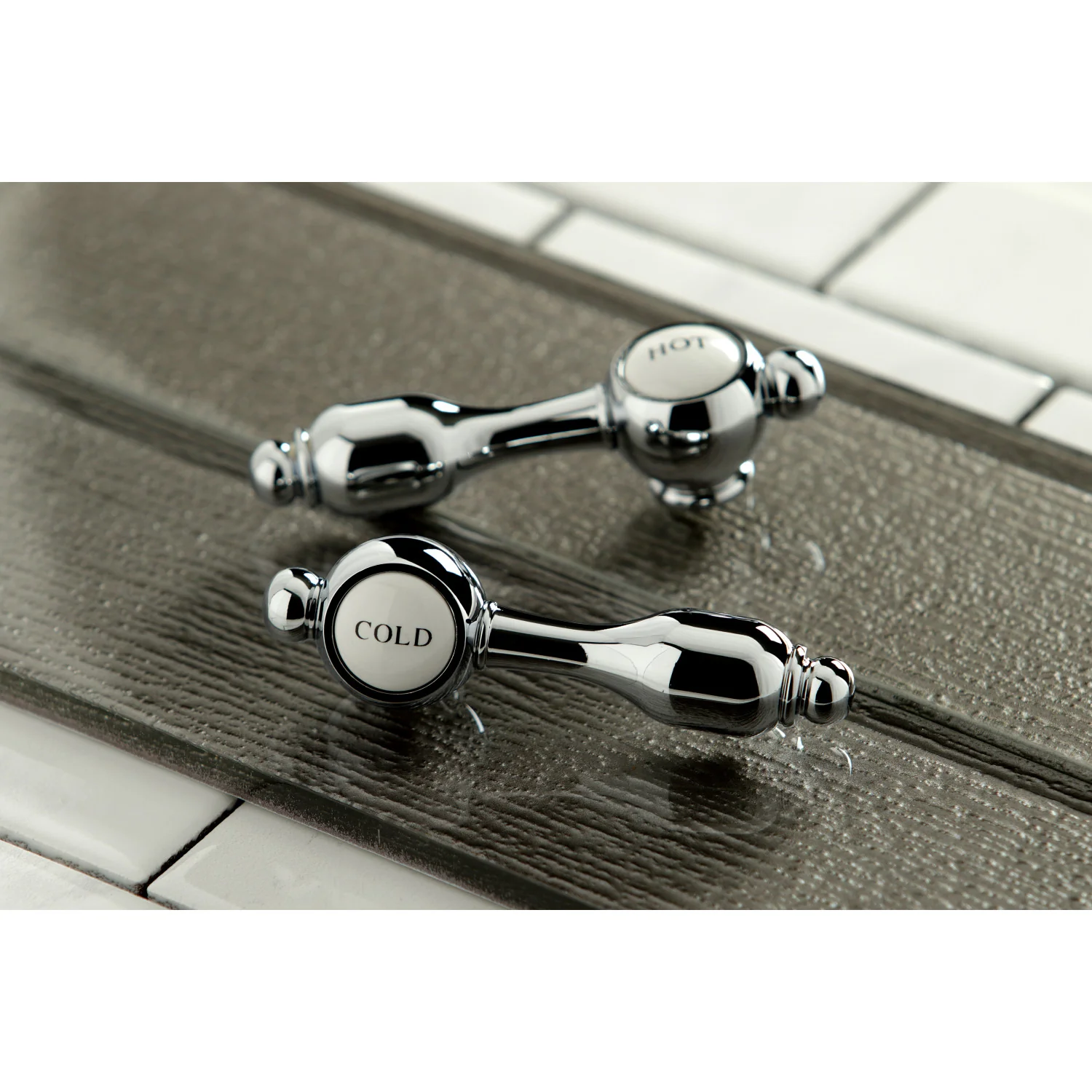 Kingston Heirloom KS1101TAL - Tudor Two-Handle Deck Mount Basin Tap Faucet, Polished Chrome - Image 10