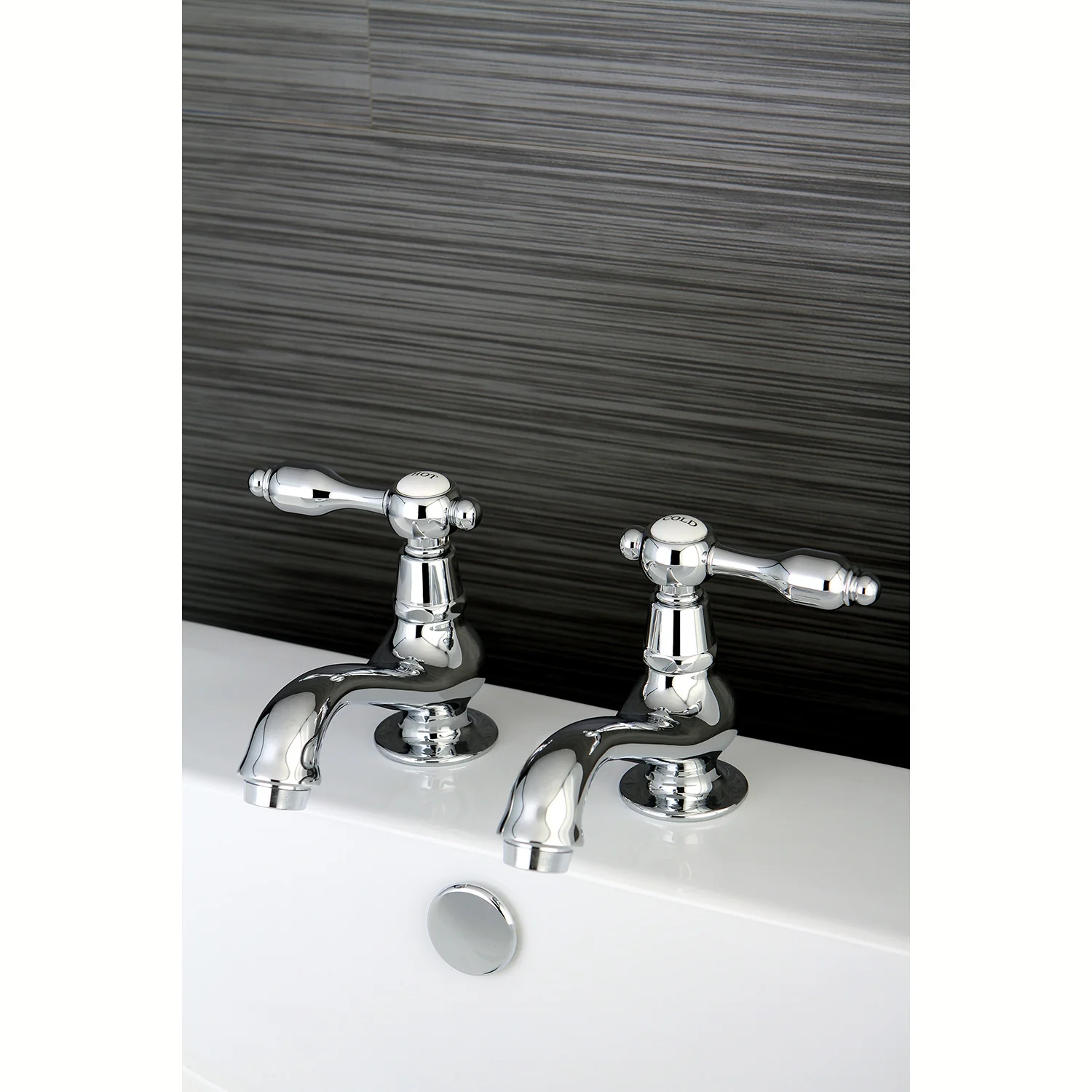 Kingston Heirloom KS1101TAL - Tudor Two-Handle Deck Mount Basin Tap Faucet, Polished Chrome - Image 5